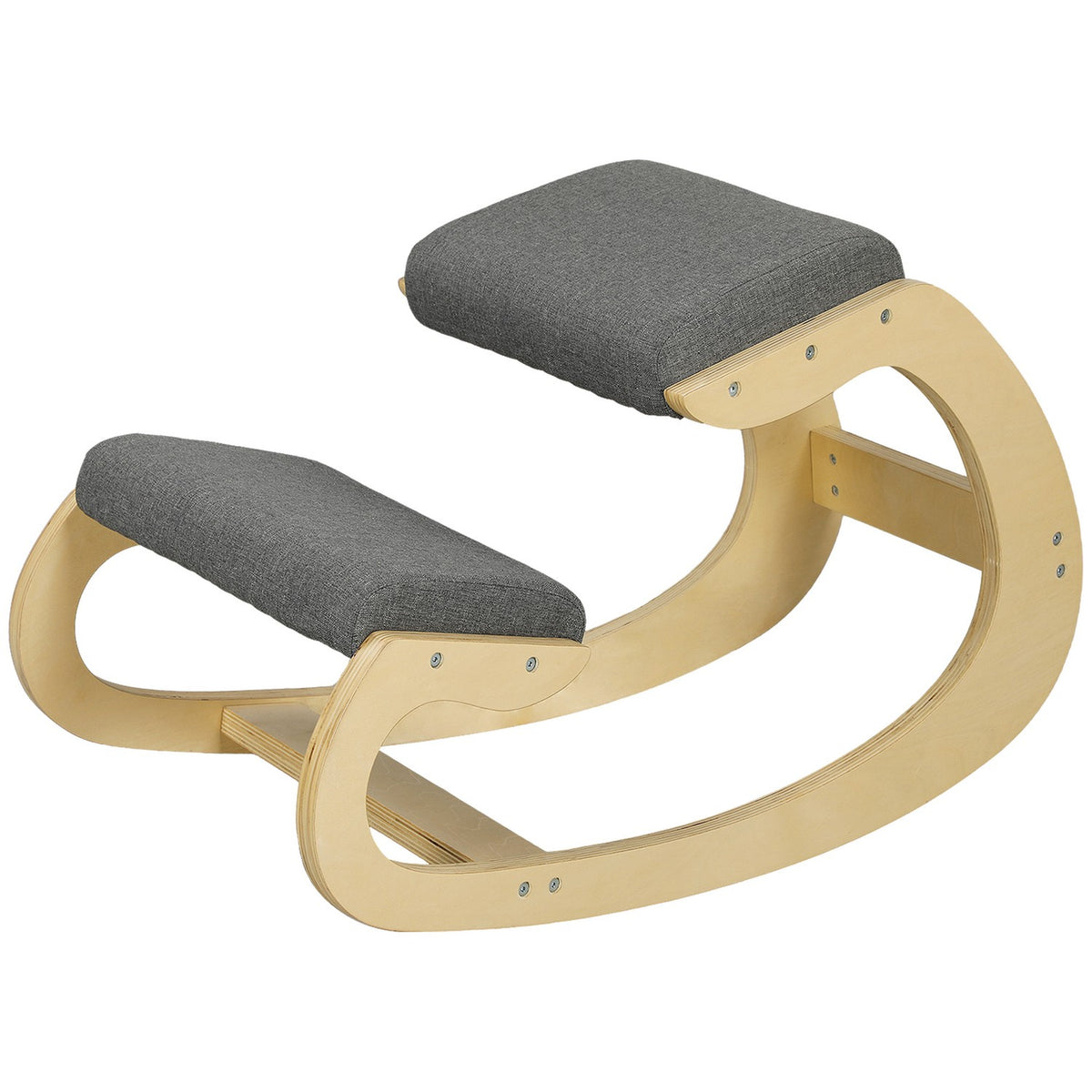 Ergonomic Knee Stool Rocking Knee Chair Desk Chair for Home Office Improve Posture Gray