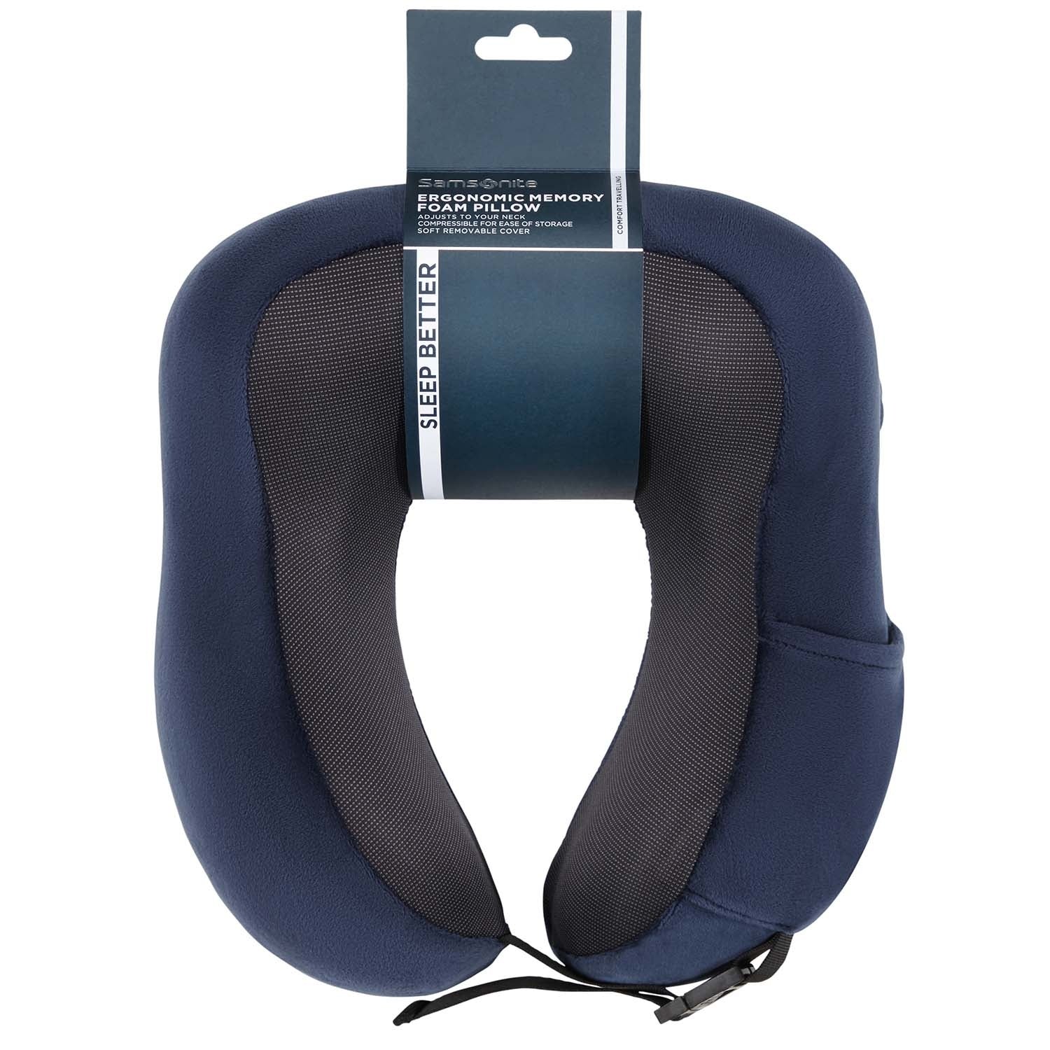 Ergonomic Memory Foam Neck Pillow, Midnight Blue