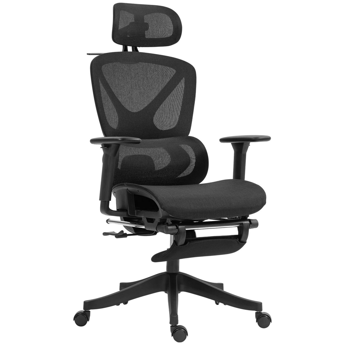 Ergonomic Office Chair, Adjustable, 135° Recline, Black