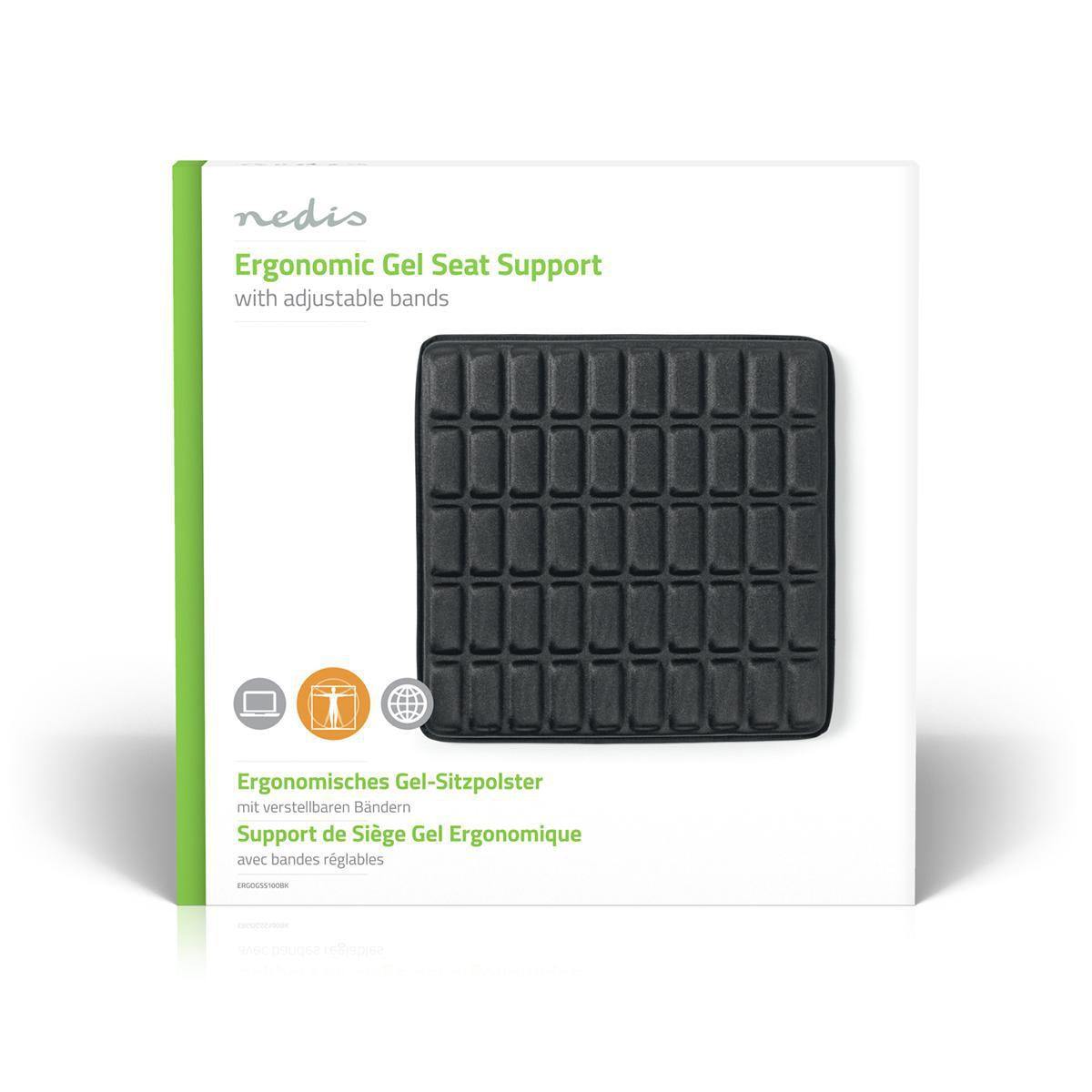 Ergonomic seat cushion | Gel | Black