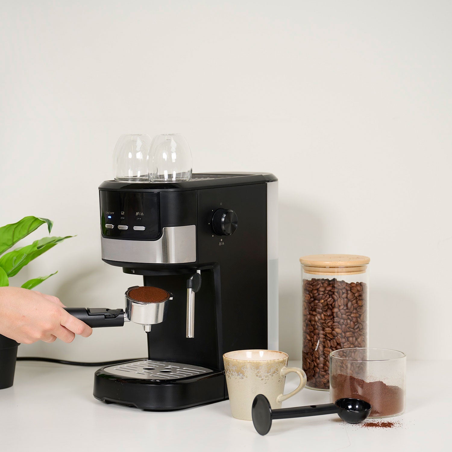 Espresso machine Manual CM-2278 incl. milk frother