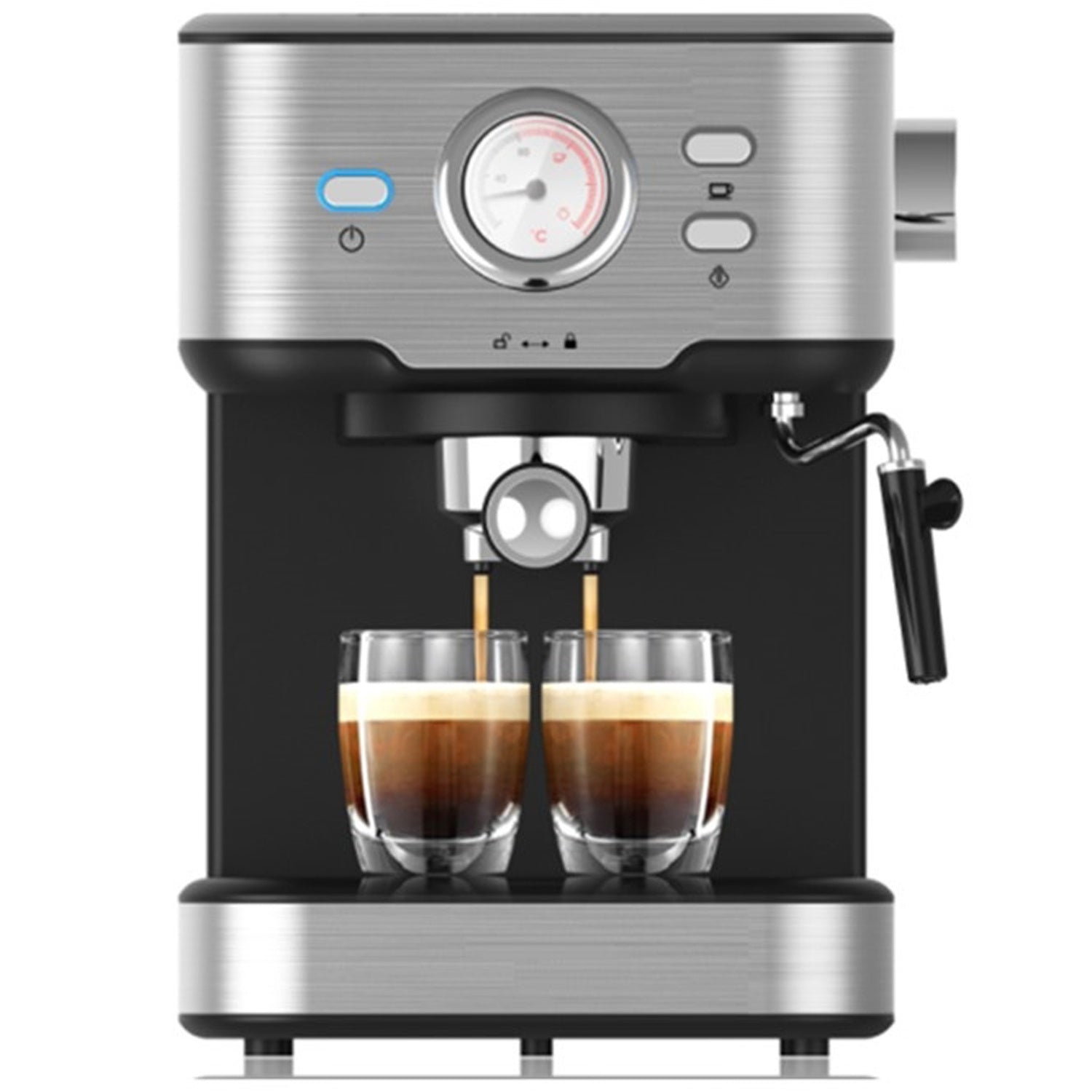 Espresso machine with milk frothing 20Bar
