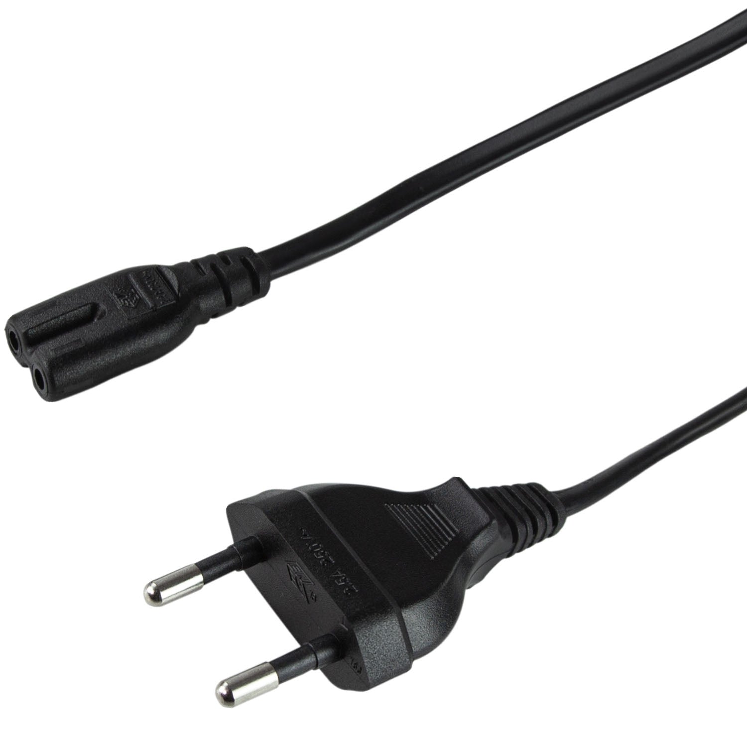 Euro Power Cable to C7, 5m, Black