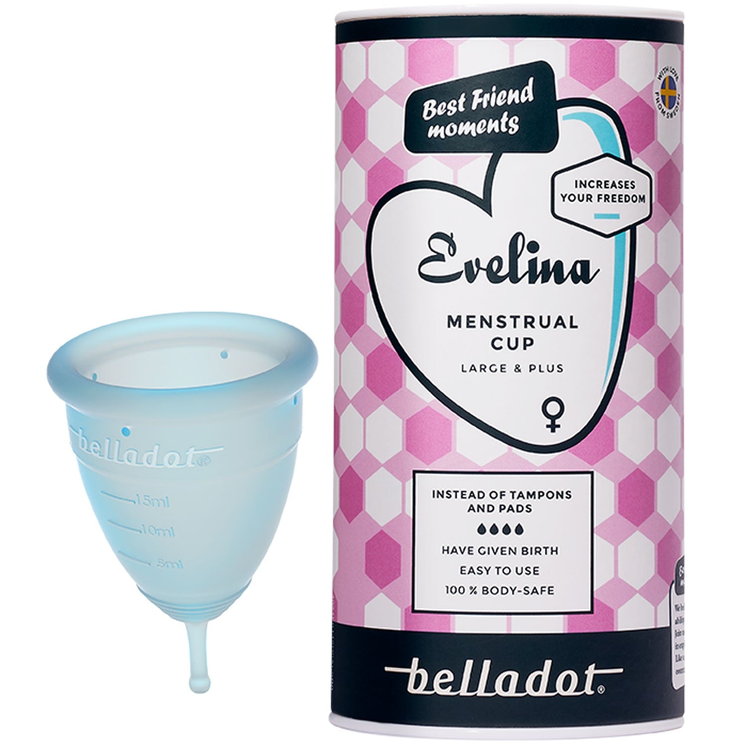 Evelina menstrual cup Large & Plus