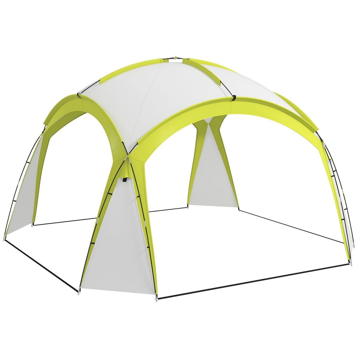 Event Shelter 3.5 x 3.5 m Gazebo with Hook Door Water-Repellent Winterproof Garden Gazebo Party Tent Sun Protection for Camping, Garden Festivals Green