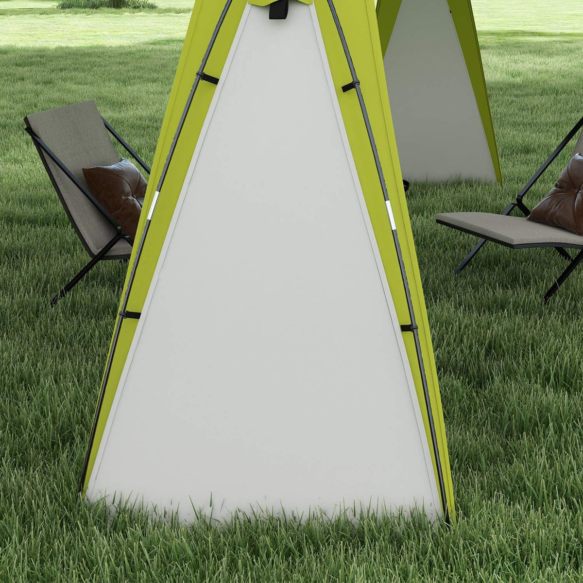 Event Shelter 3.5 x 3.5 m Gazebo with Hook Door Water-Repellent Winterproof Garden Gazebo Party Tent Sun Protection for Camping, Garden Festivals Green
