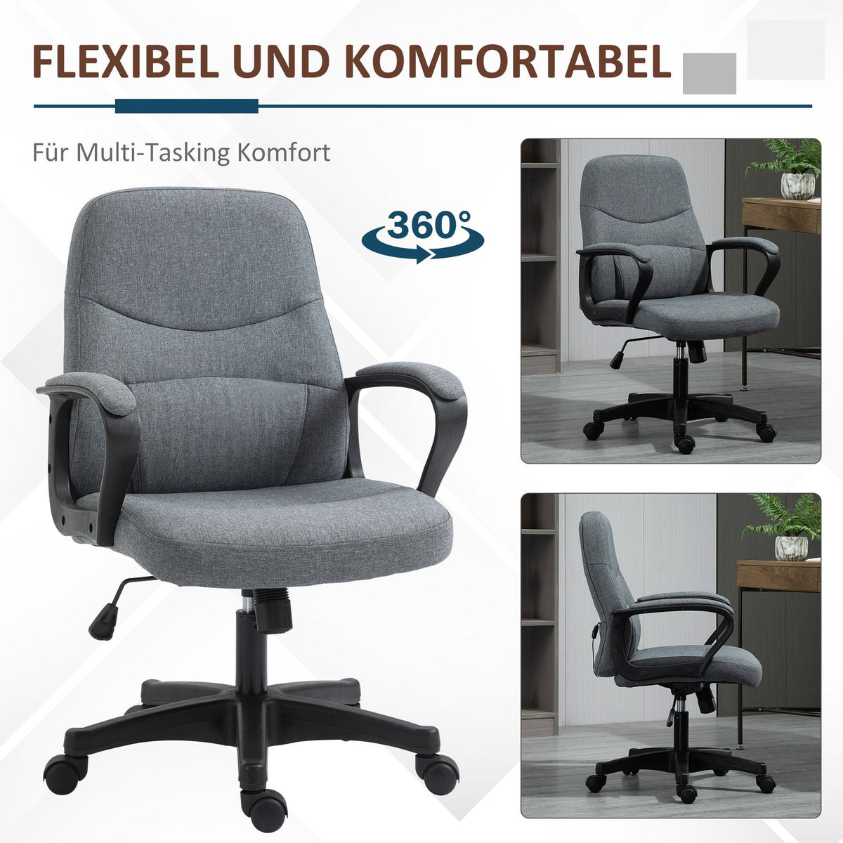 Executive Chair Office Chair With Massage Function, Height Adjustable, Ergonomic Design, Usb Interface