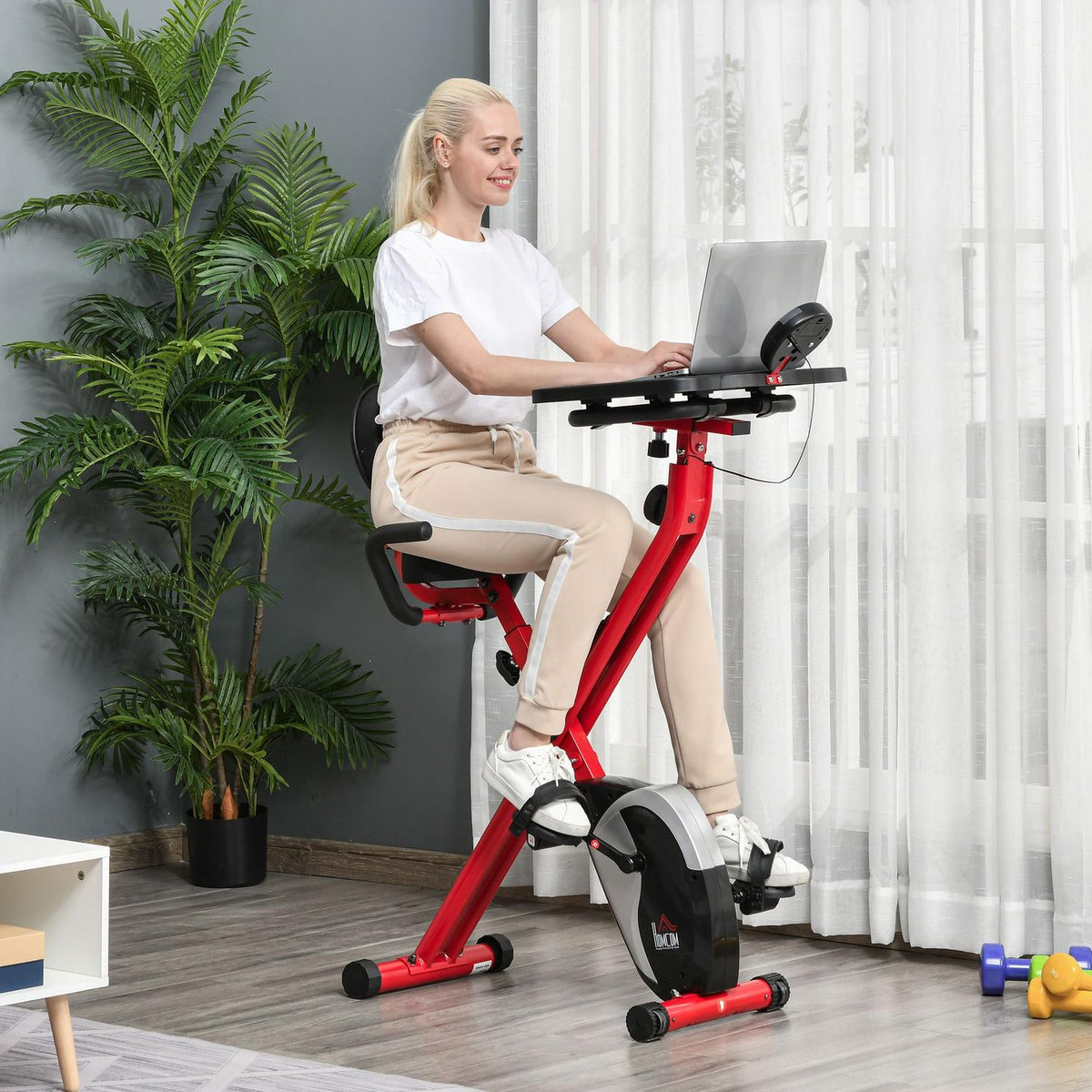 Exercise Bike Exercise Bike F-Bike 1.5 Kg Flywheel With 8-Level Adjustable Magnetic Resistance Wheels Red + Black