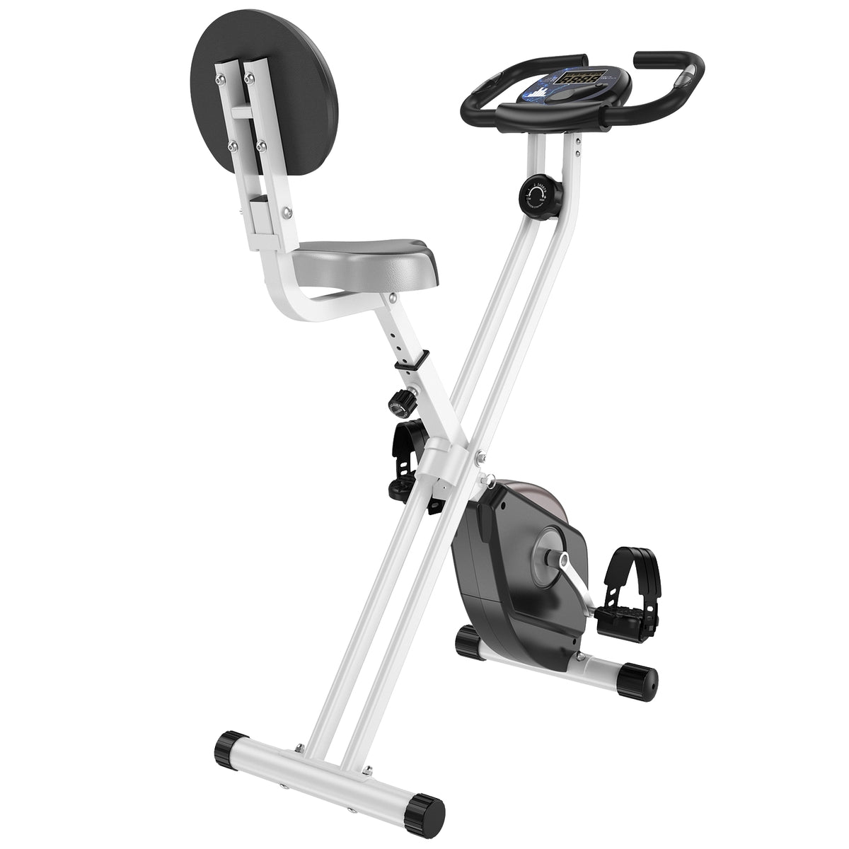 Exercise Bike F-Bike Bicycle Trainer With 8-Level Magnetic Resistance, Height Adjustable, Steel, Black + Gray, 43X97X109 Cm