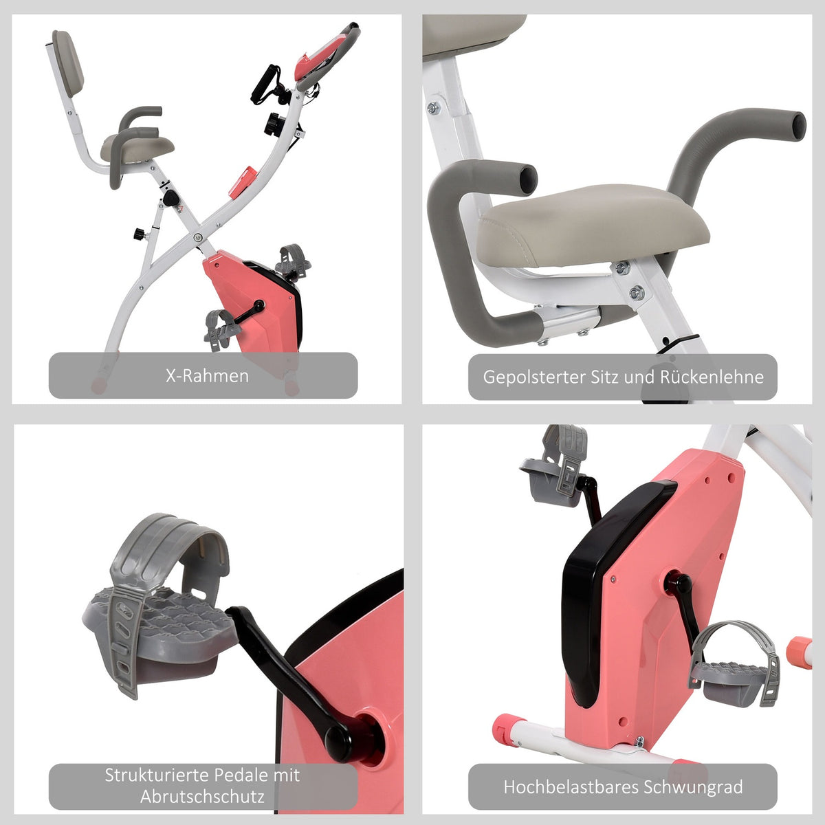 Exercise Bike X-Bike 2-In-1 Bicycle Trainer Lcd Display Folding Home Trainer Trimming Wheel With 8-Level Adjustable Magnetic Resistance
