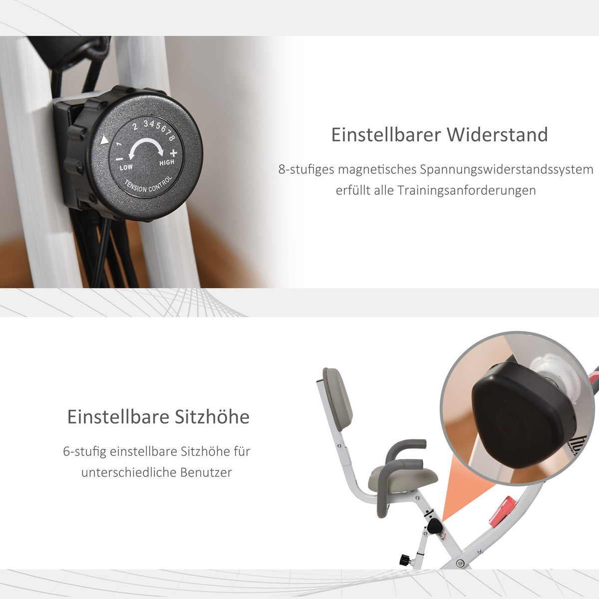 Exercise Bike X-Bike 2-In-1 Bicycle Trainer Lcd Display Folding Home Trainer Trimming Wheel With 8-Level Adjustable Magnetic Resistance