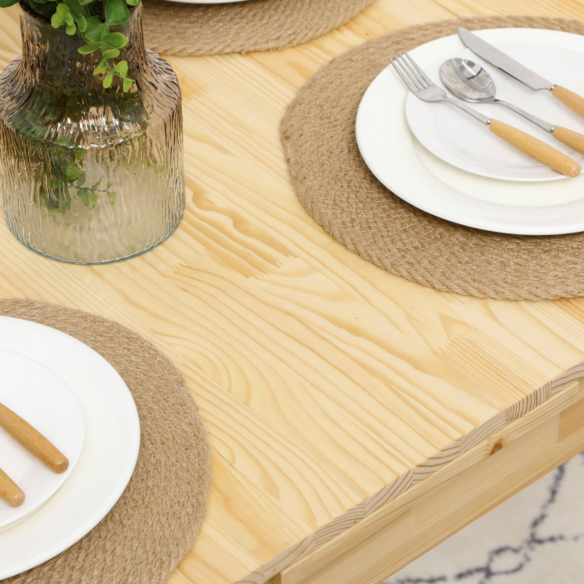 Expandable Folding Table 2-4 People Wooden Table Natural 120X80X75Cm