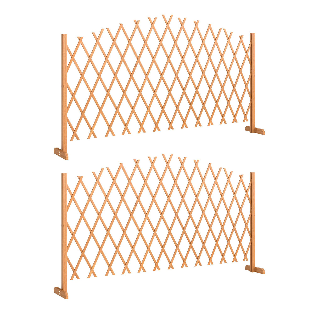 Expandable Freestanding Trellis Set, 180 x 30 x 103 cm, Brown