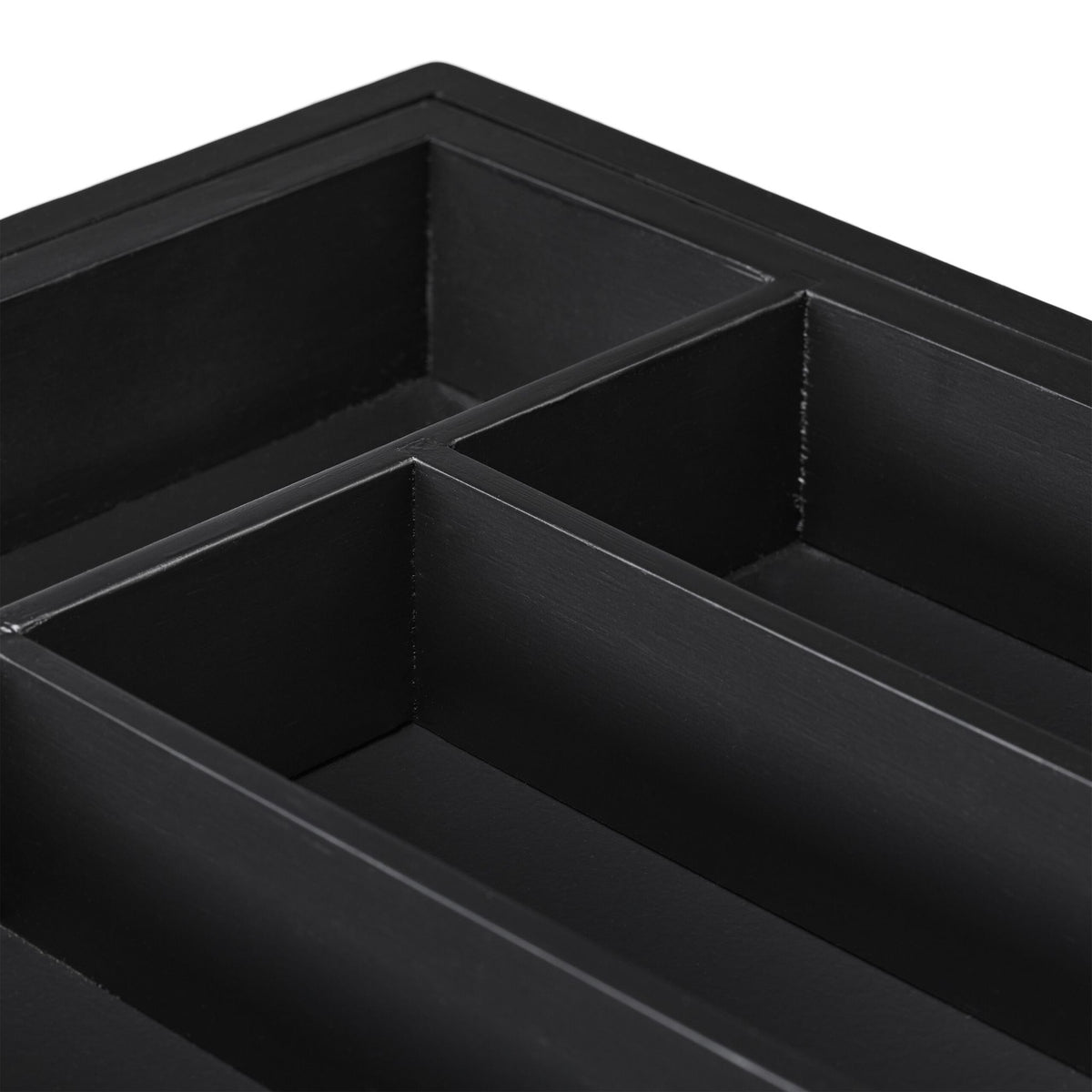 Extendable Bamboo Cutlery Tray in Black