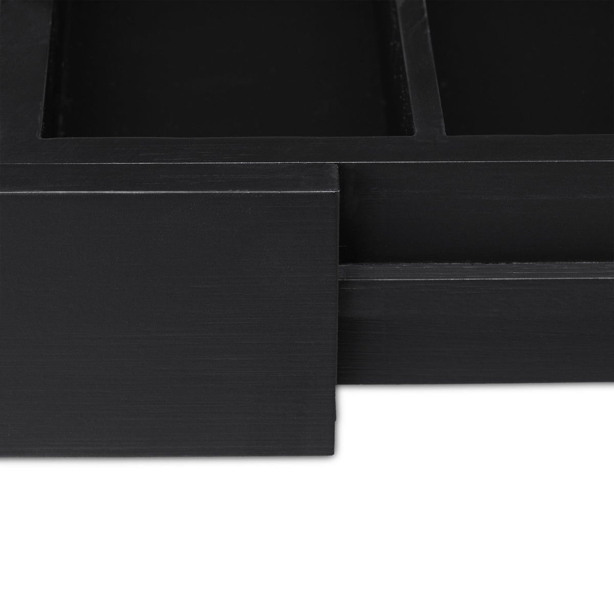Extendable Bamboo Cutlery Tray in Black