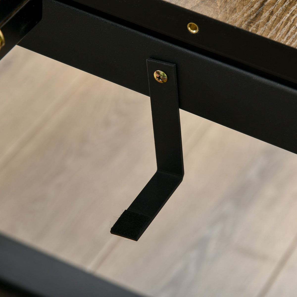 Extendable Dining Table, 120-160X80Cm, Kitchen Table, Wood Look, Dining Room Table, Metal Frame, Brown