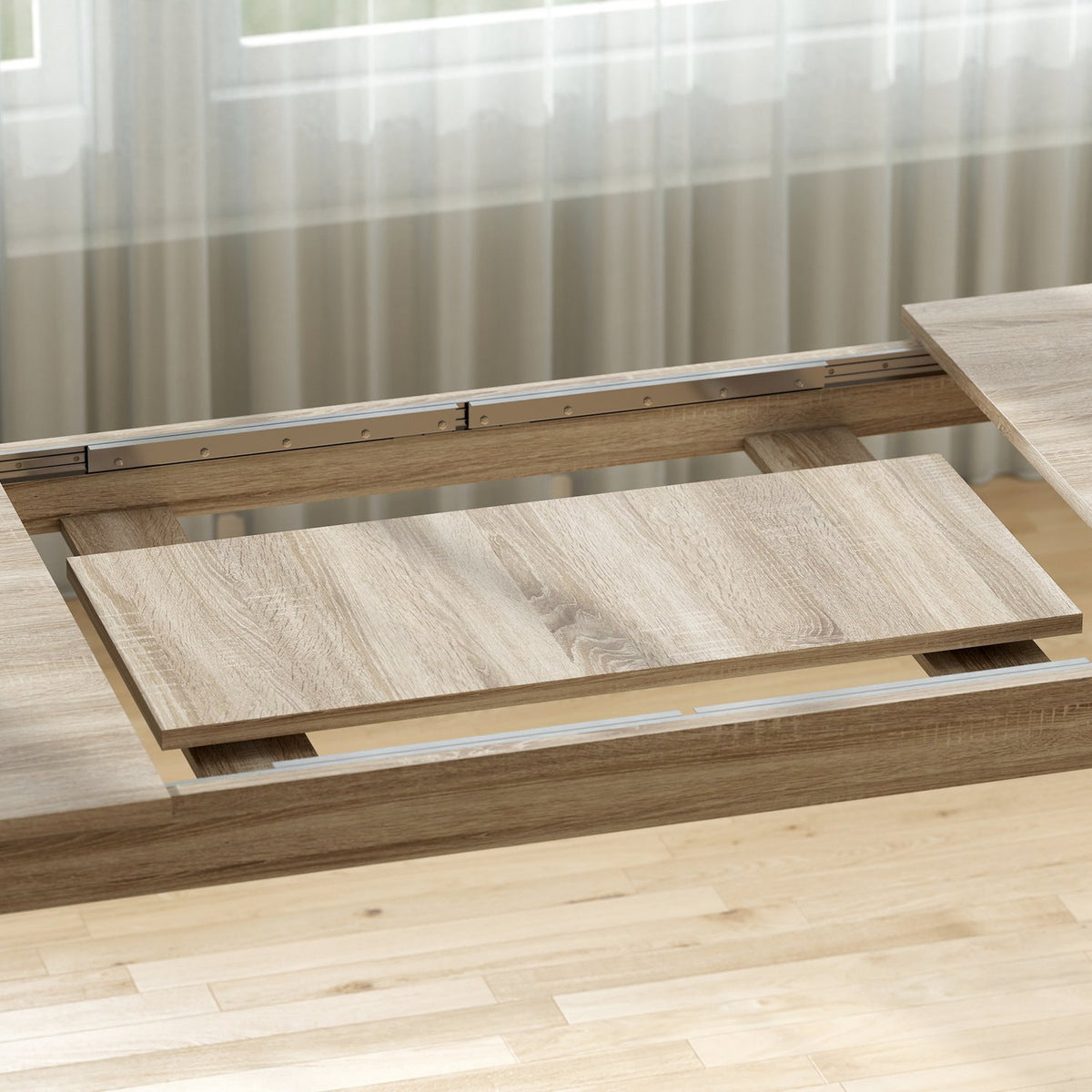 Extendable Dining Table, 180-260 cm, Seats 6-10, Wood