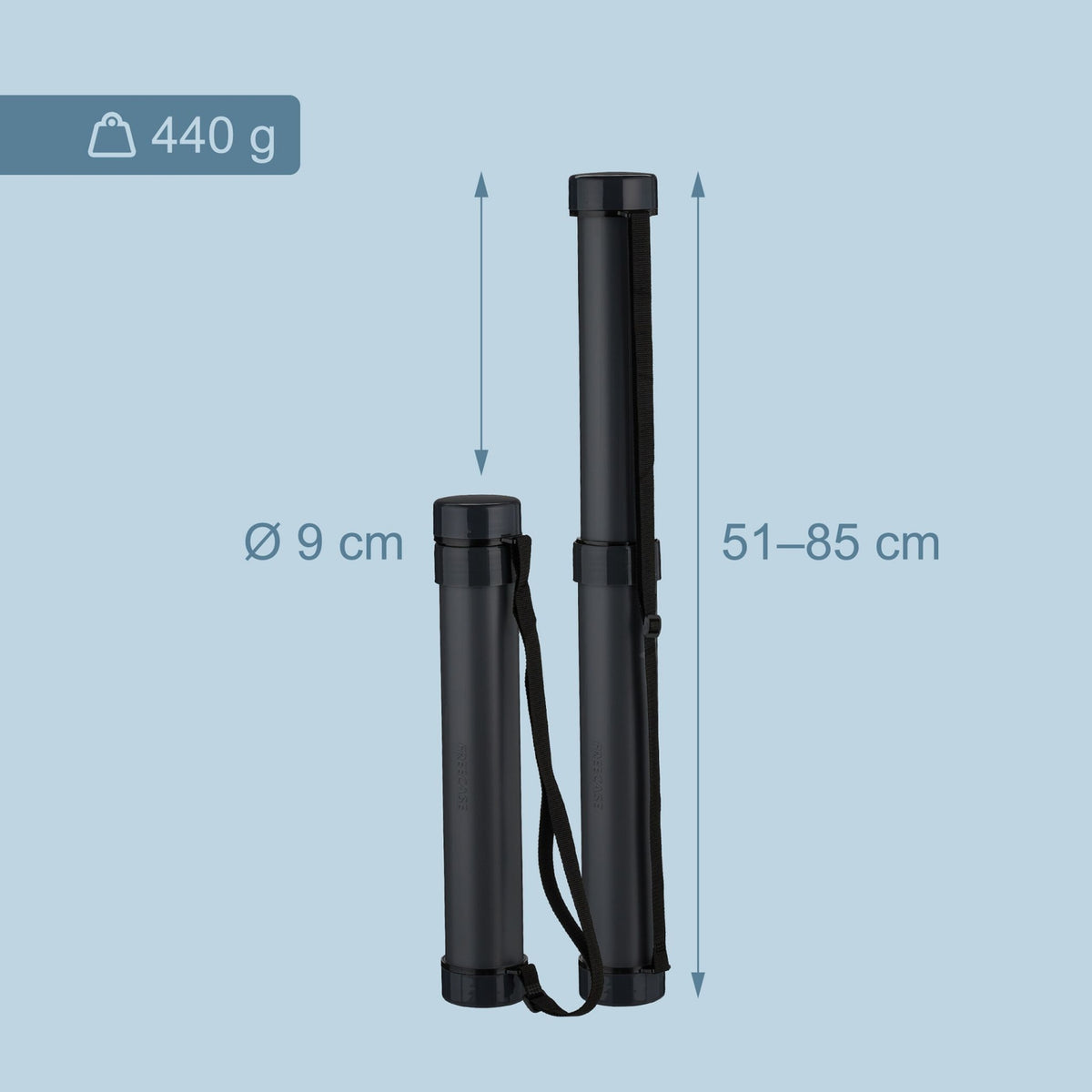 Extendable Poster Tube with Adjustable Strap