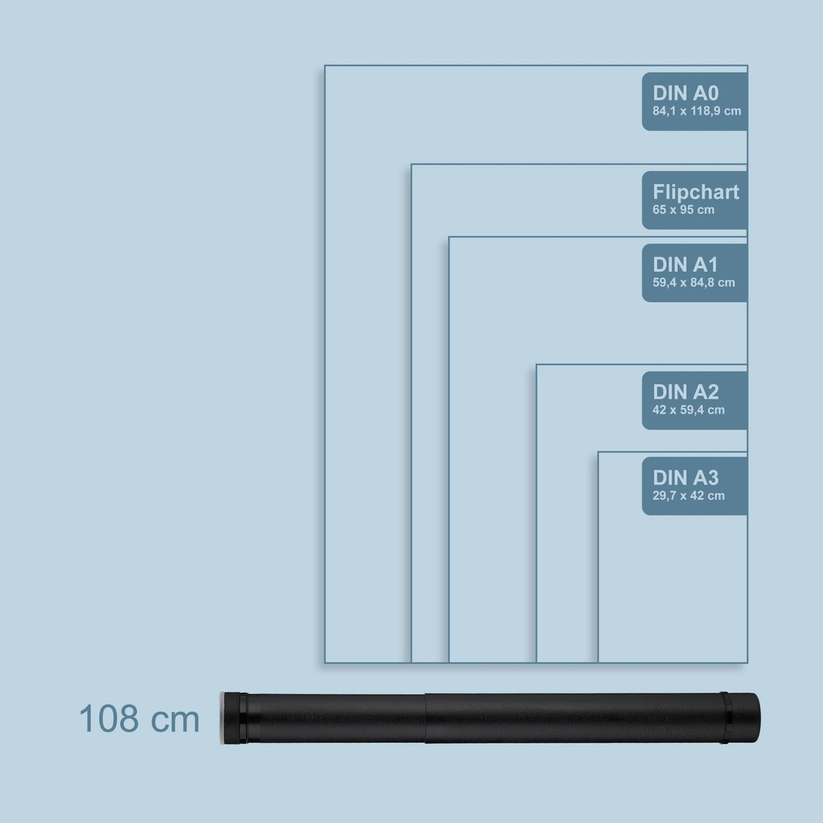 Extendable Poster Tube with Strap – Telescopic Function