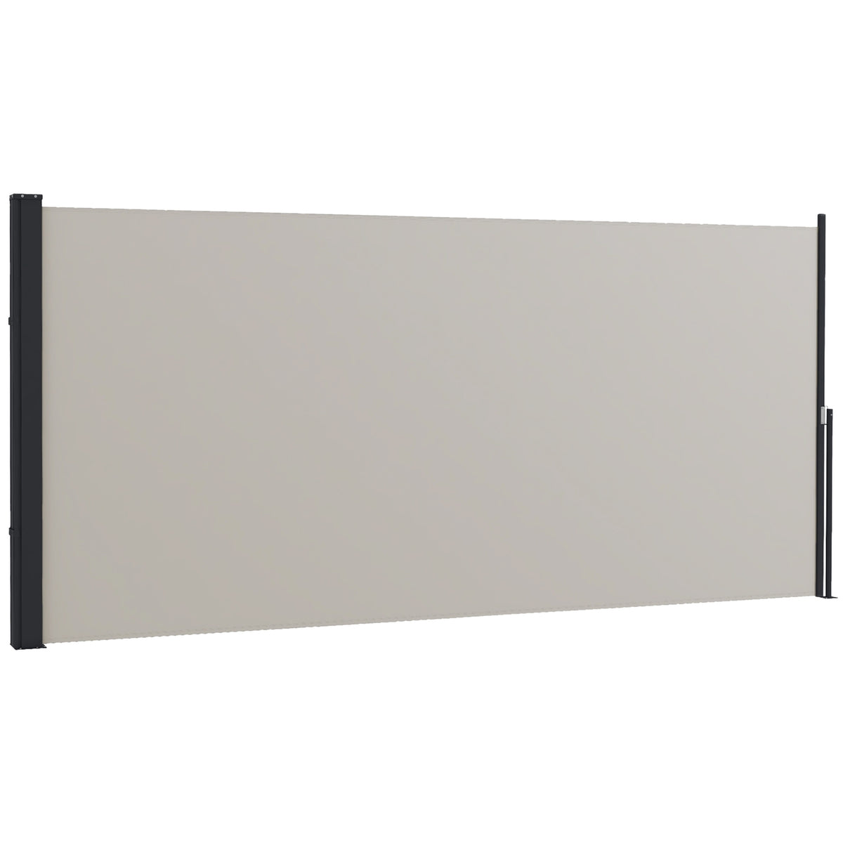 Extendable Side Awning, 300 X 140Cm Garden Awning, Privacy Screen With Uv Protection, Wind Protection, Metal, Polyester, Light Grey