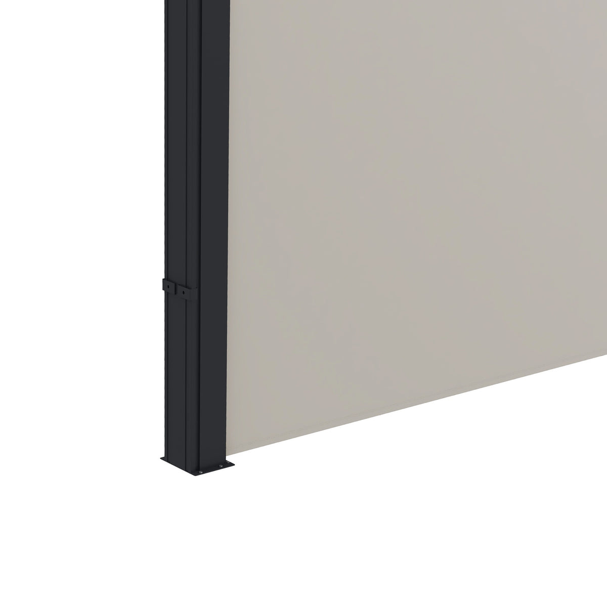 Extendable Side Awning, 300 X 140Cm Garden Awning, Privacy Screen With Uv Protection, Wind Protection, Metal, Polyester, Light Grey