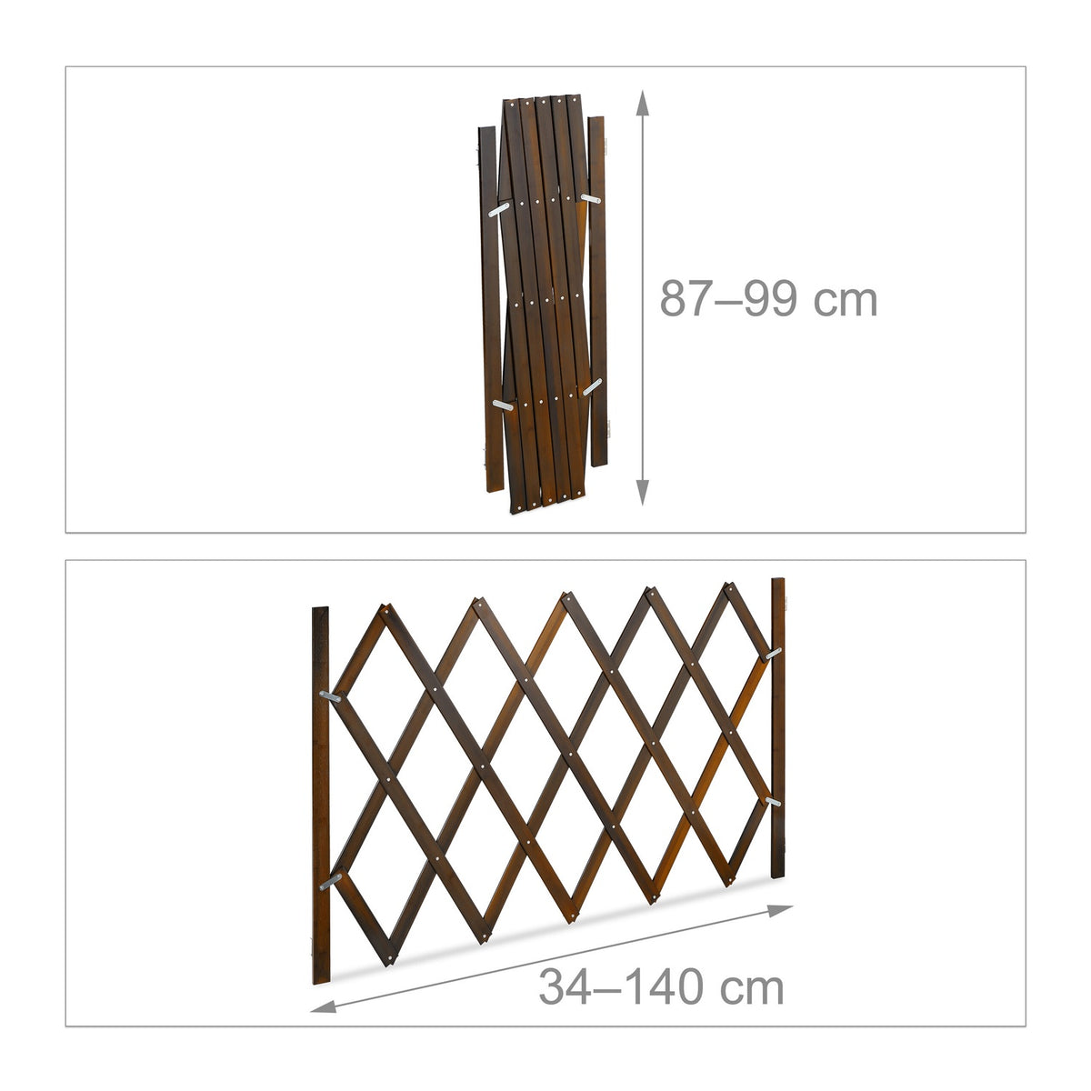 Extendable dog guard in brown