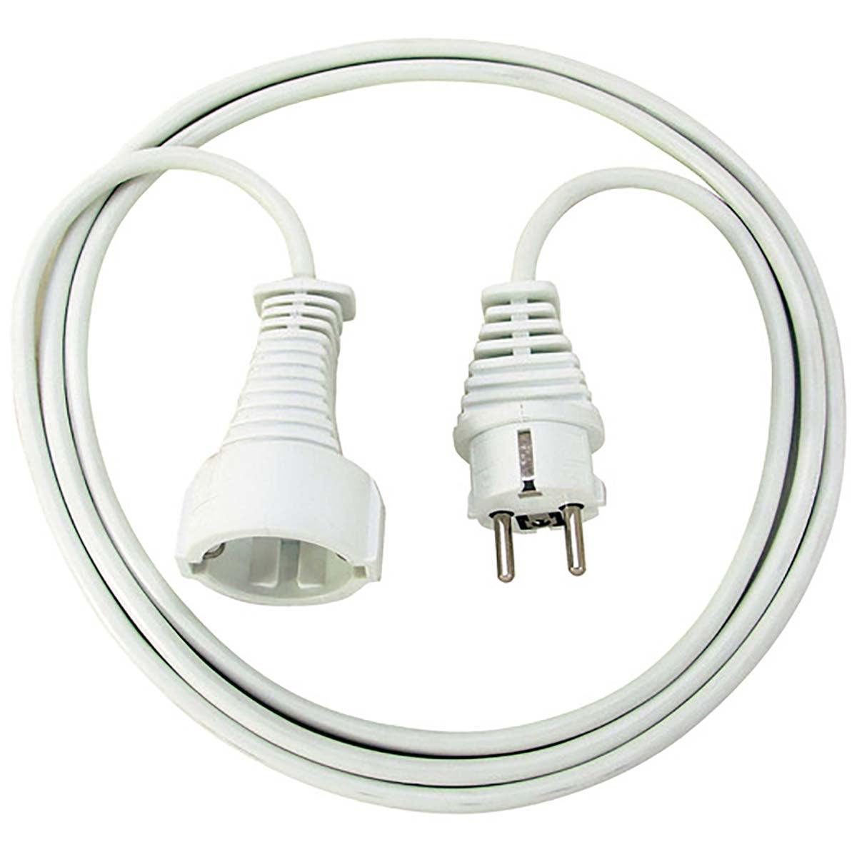 Extension cable 2.00 m H05VV-F 3G1.5 IP20 White