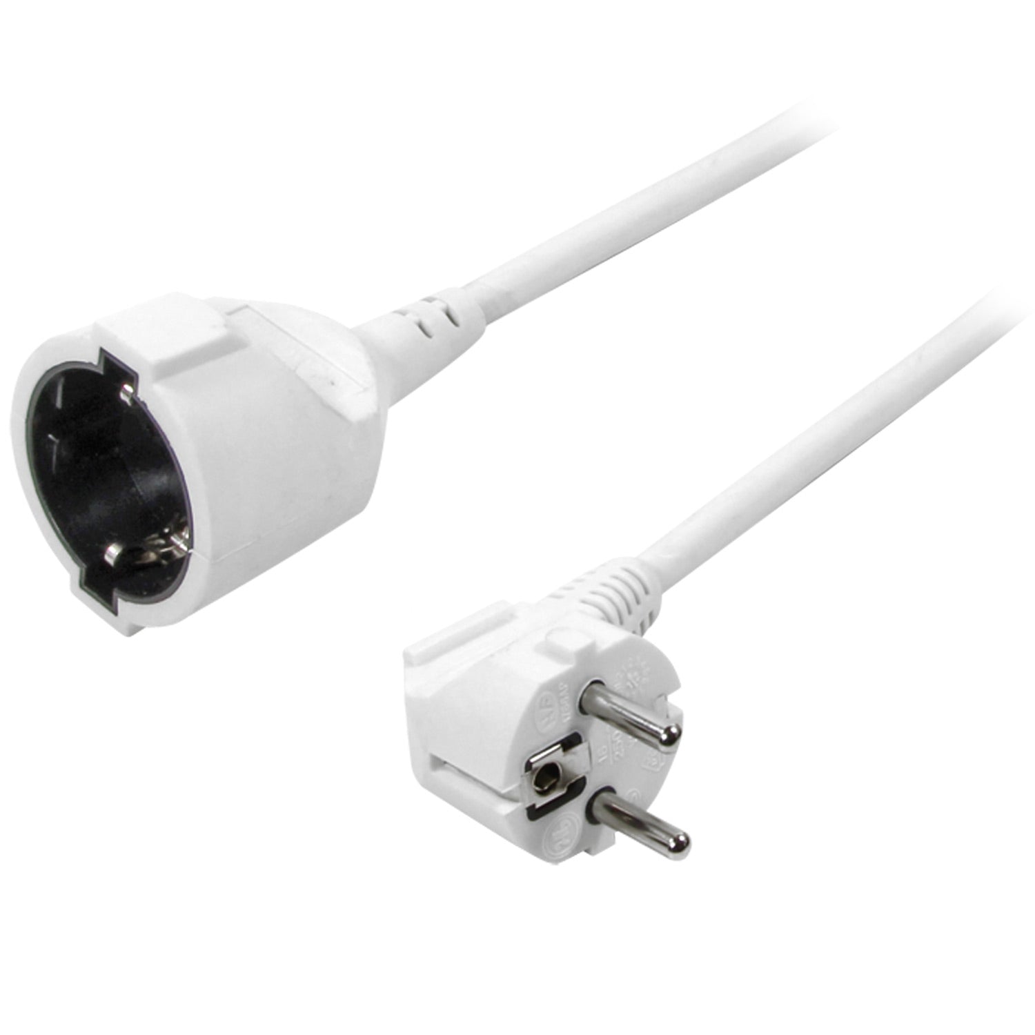 Extension cable Grounded White 3m
