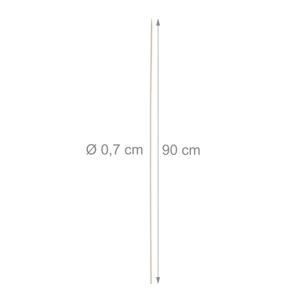 Extra long barbecue skewers in bamboo, 100-pack