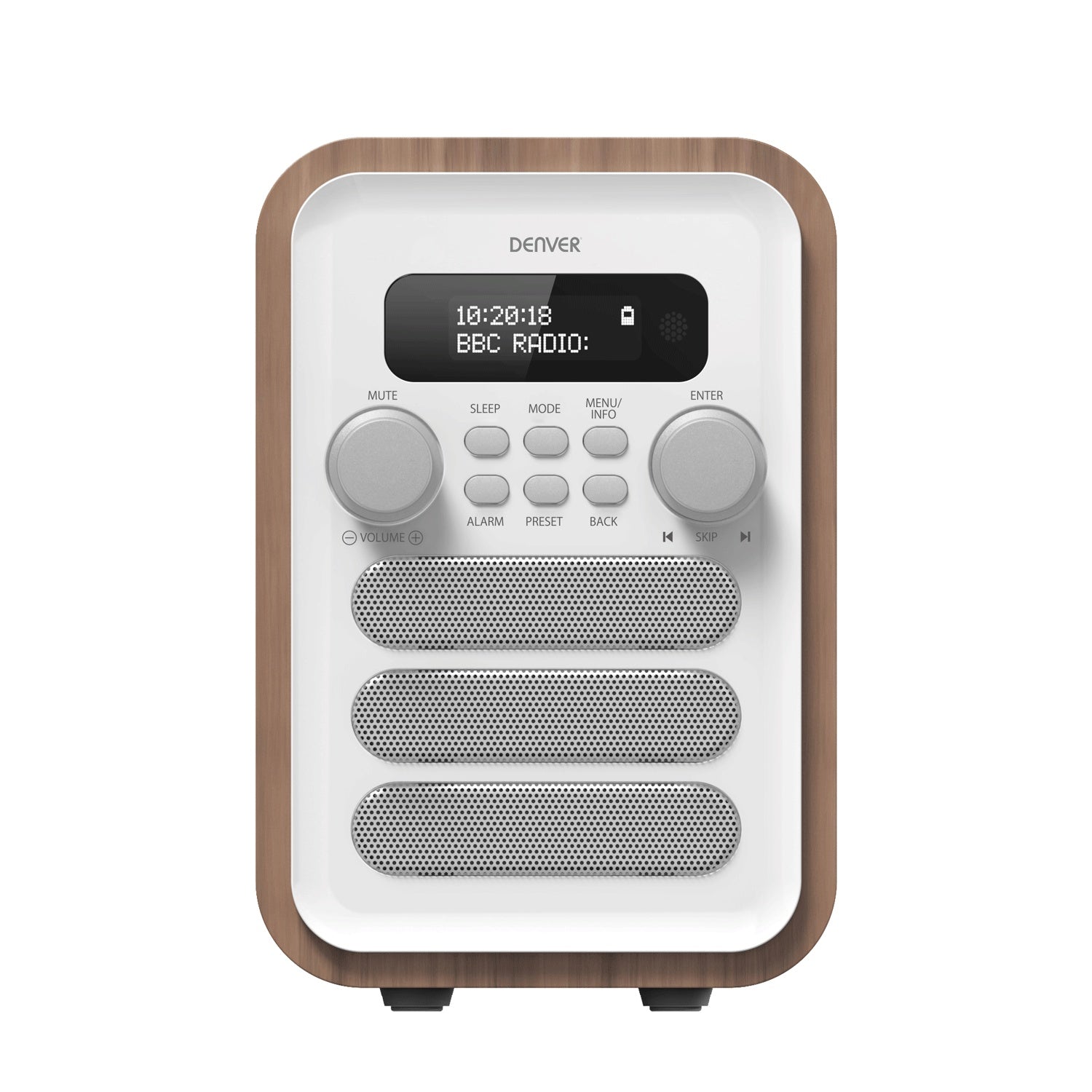 FM/DAB+ Radio Bluetooth Wood/White