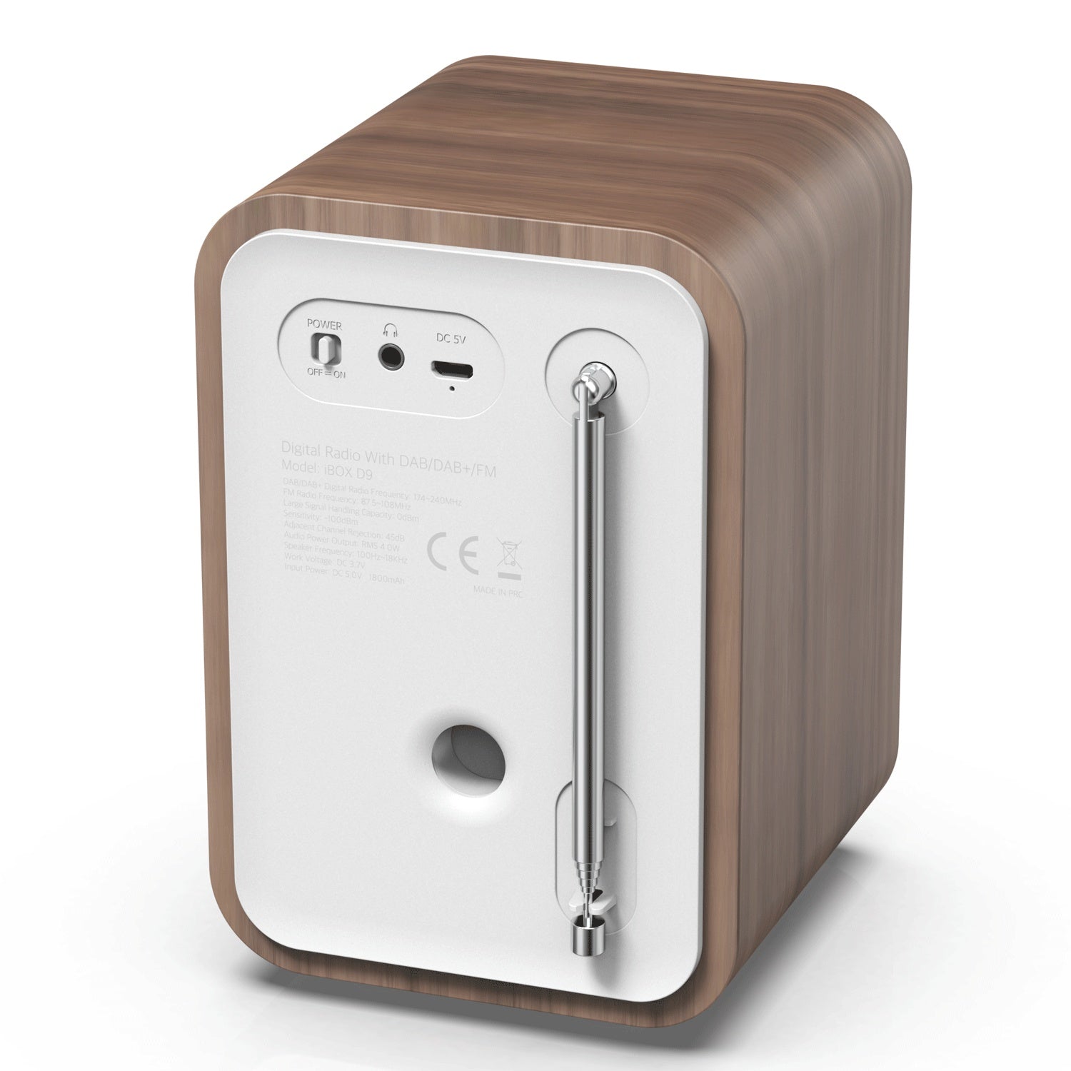 FM/DAB+ Radio Bluetooth Wood/White