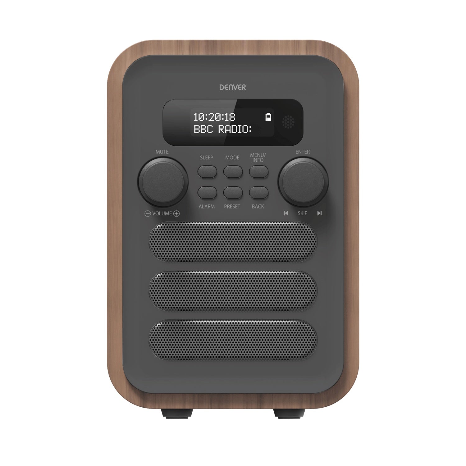 FM/DAB+ Radio Bluetooth Wood/grey