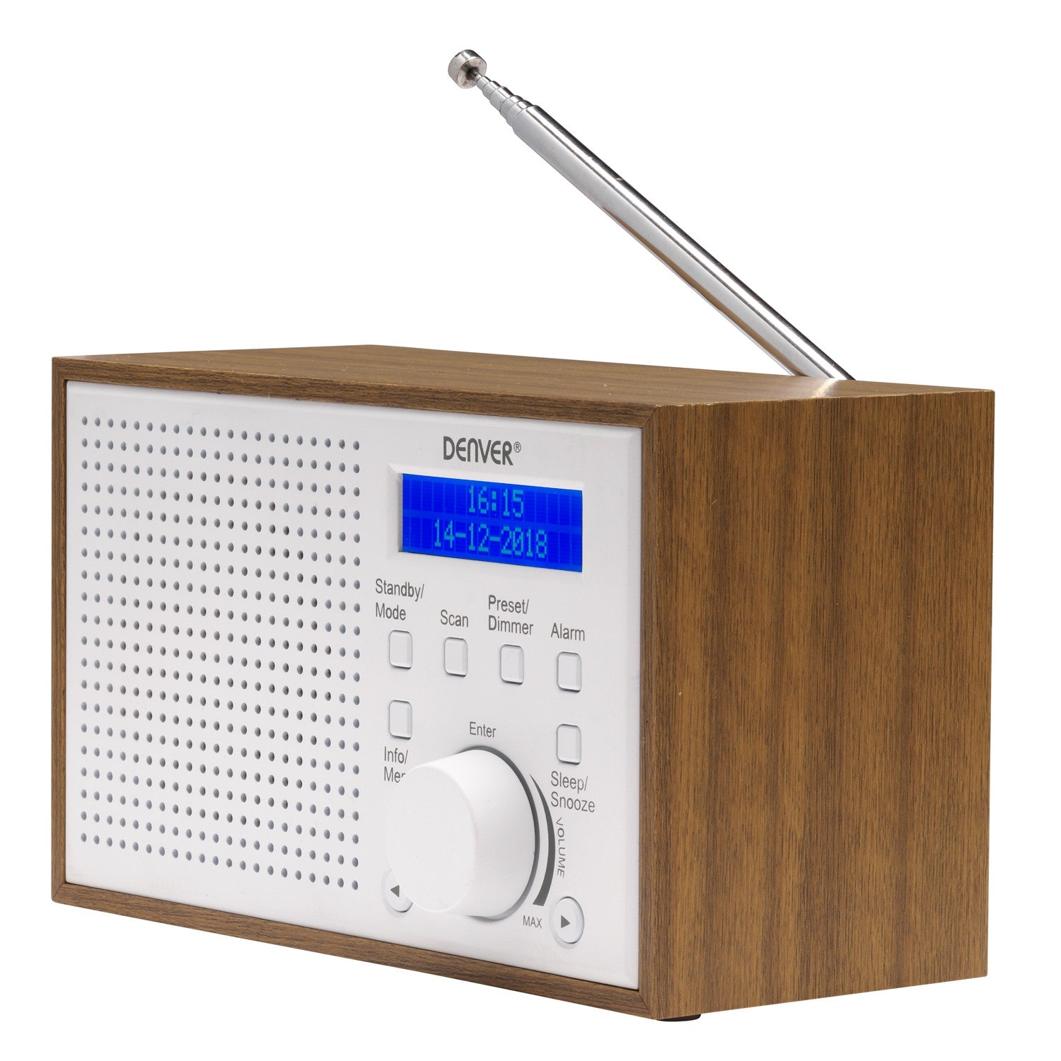 FM/DAB+ Radio Wood/White