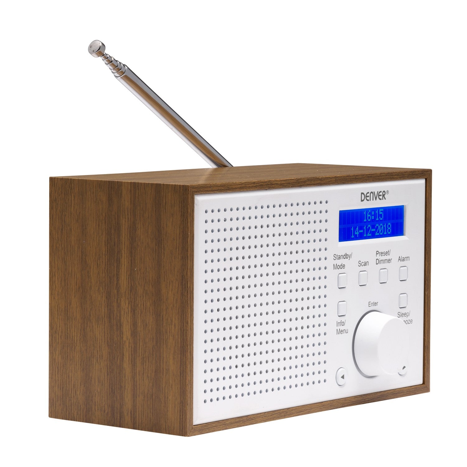 FM/DAB+ Radio Wood/White