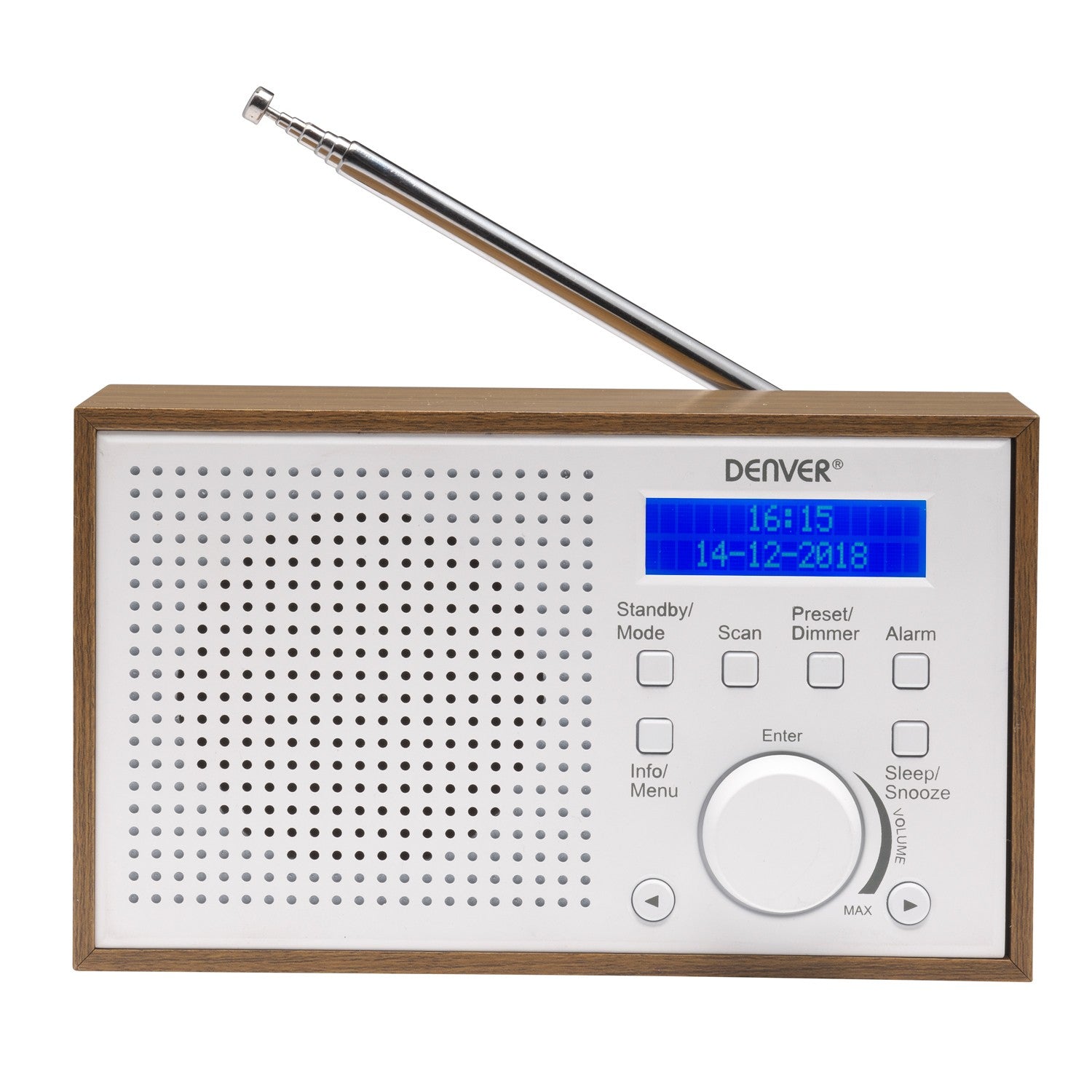 FM/DAB+ Radio Wood/White