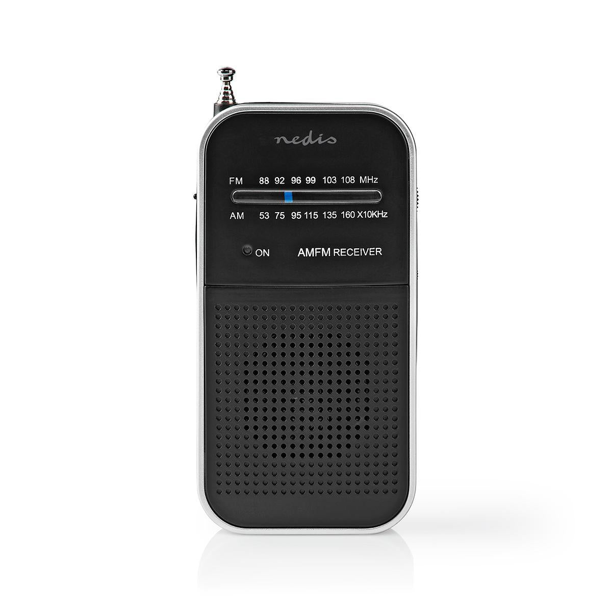 FM Radio | Portable design | AM / FM | Battery powered | Analog | 1.5 W| Black White Screen | Bluetooth® | Headphone jack | Aluminum / Black