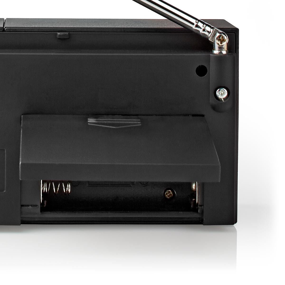 FM Radio | Portable design | AM / FM | Battery powered | Analog | 1.5 W| Black White Screen | Bluetooth® | Headphone jack | Black