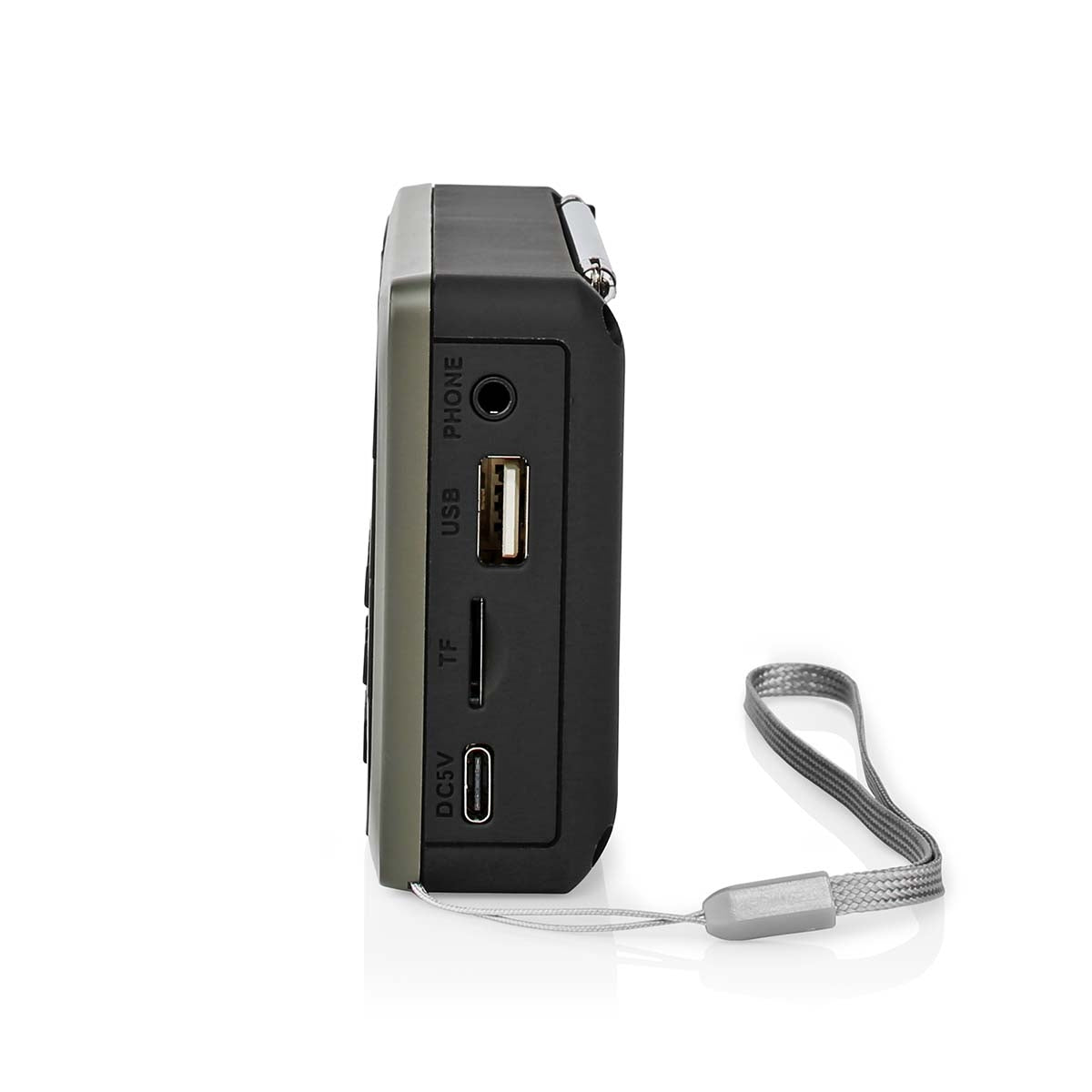 FM Radio | Portable design | FM | Battery operated / Power adapter | Digital | 3.6 W| Screen Size: 2.0 " | Black White Screen | Headphone Jack | Gray / Black