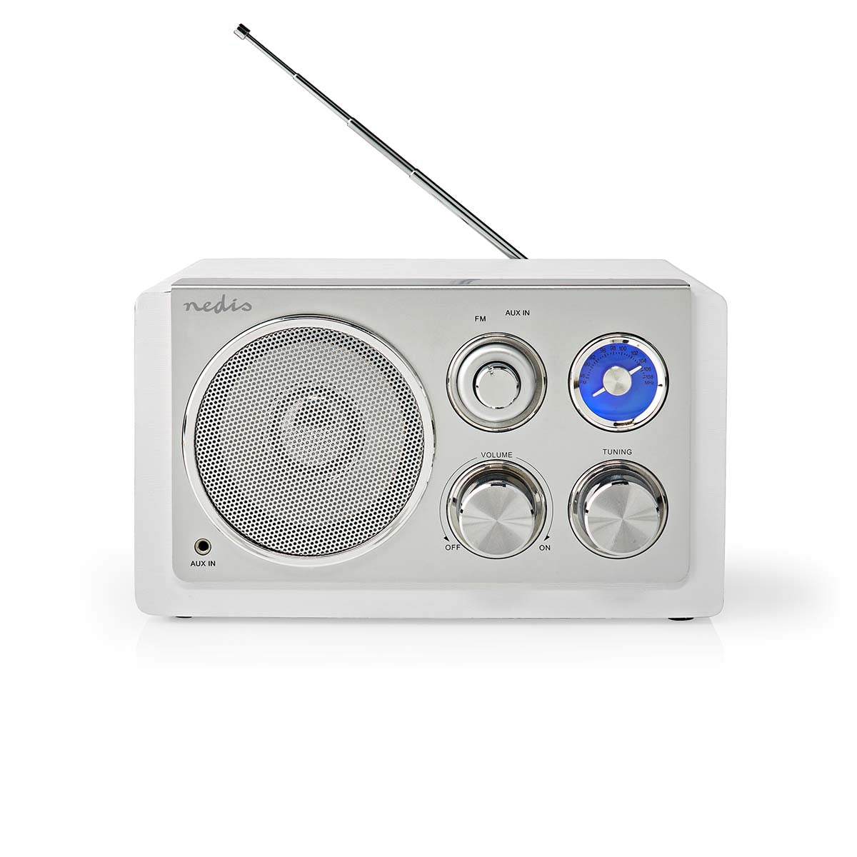 FM Radio | Table Design | FM | Power adapter | Analog | 15 W| Bluetooth® | White