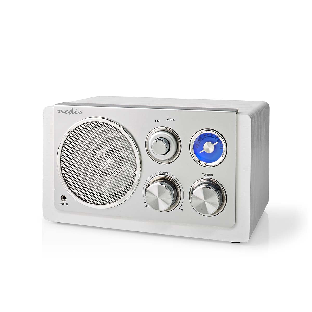 FM Radio | Table Design | FM | Power adapter | Analog | 15 W| Bluetooth® | White