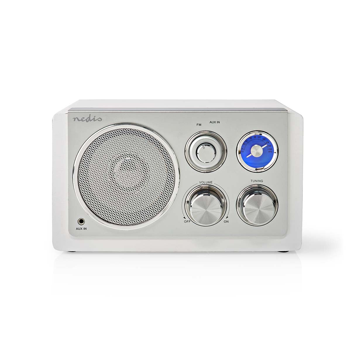FM Radio | Table Design | FM | Power adapter | Analog | 15 W| Bluetooth® | White