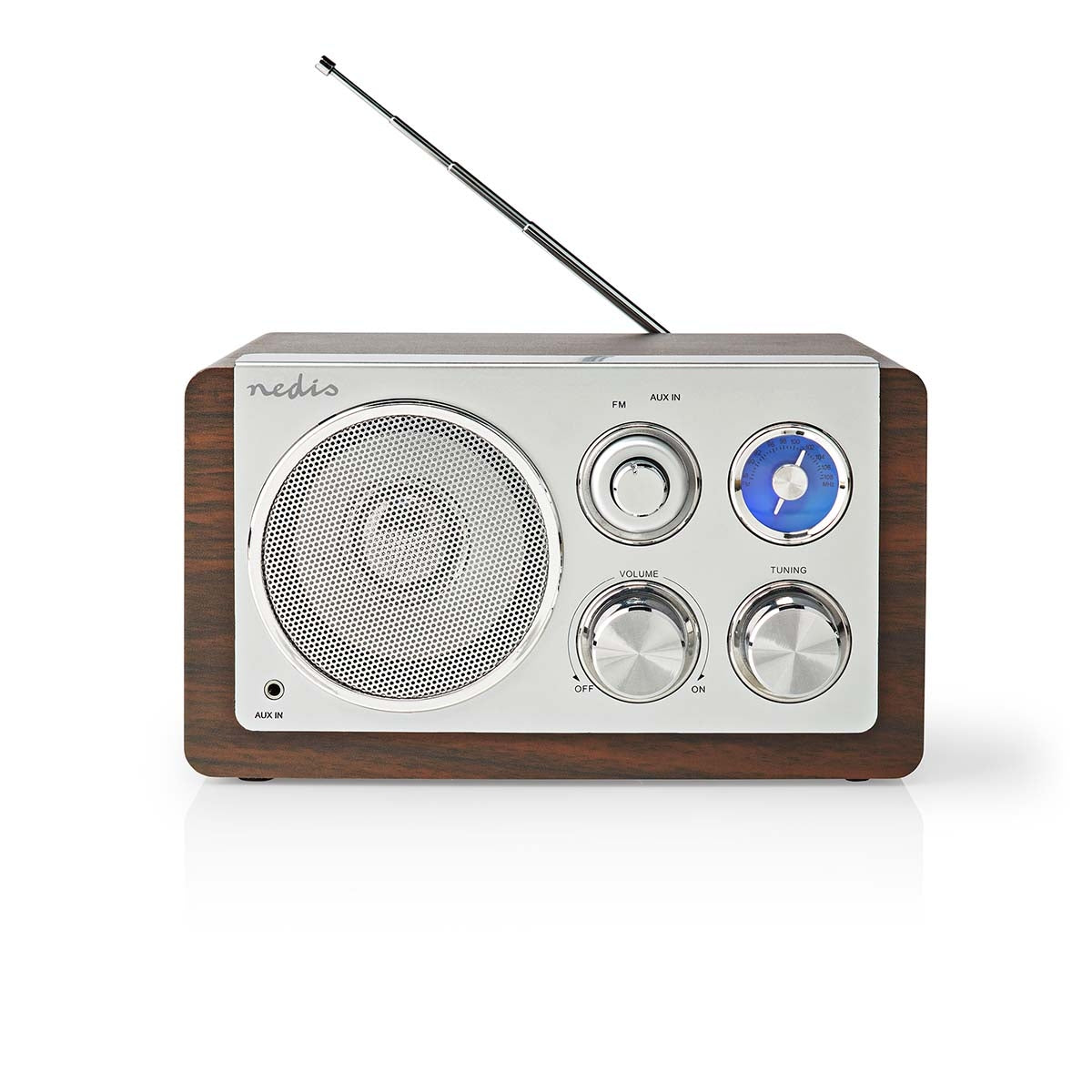 FM Radio | Table Design | FM | Power adapter | Analog | 15 W | Brown