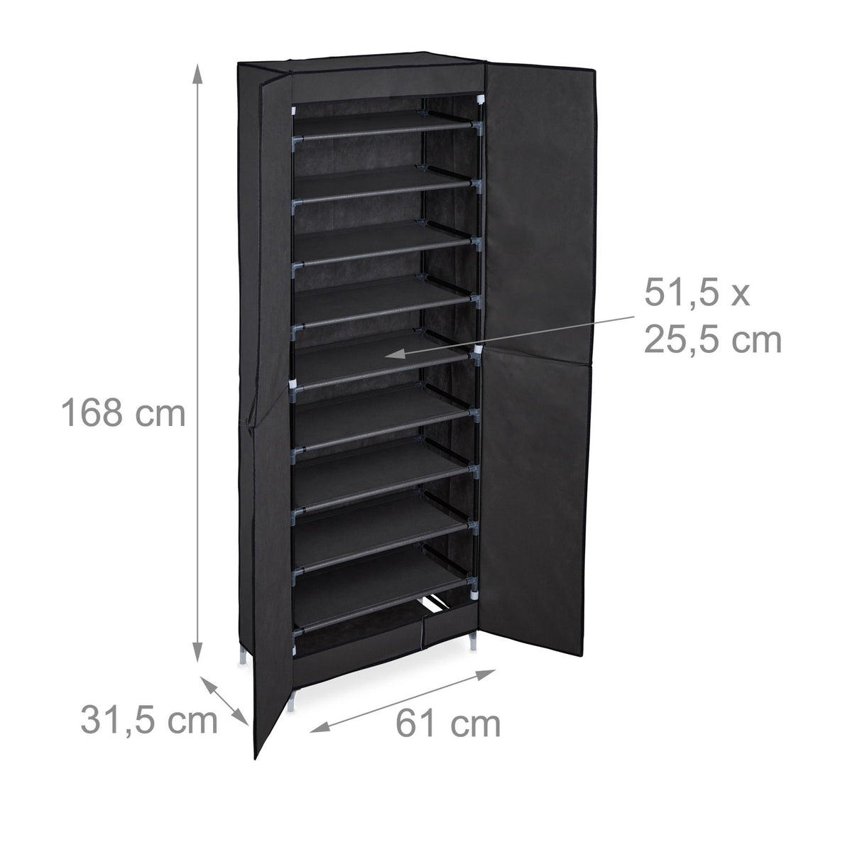 Fabric shoe cabinet for 30 pairs of shoes