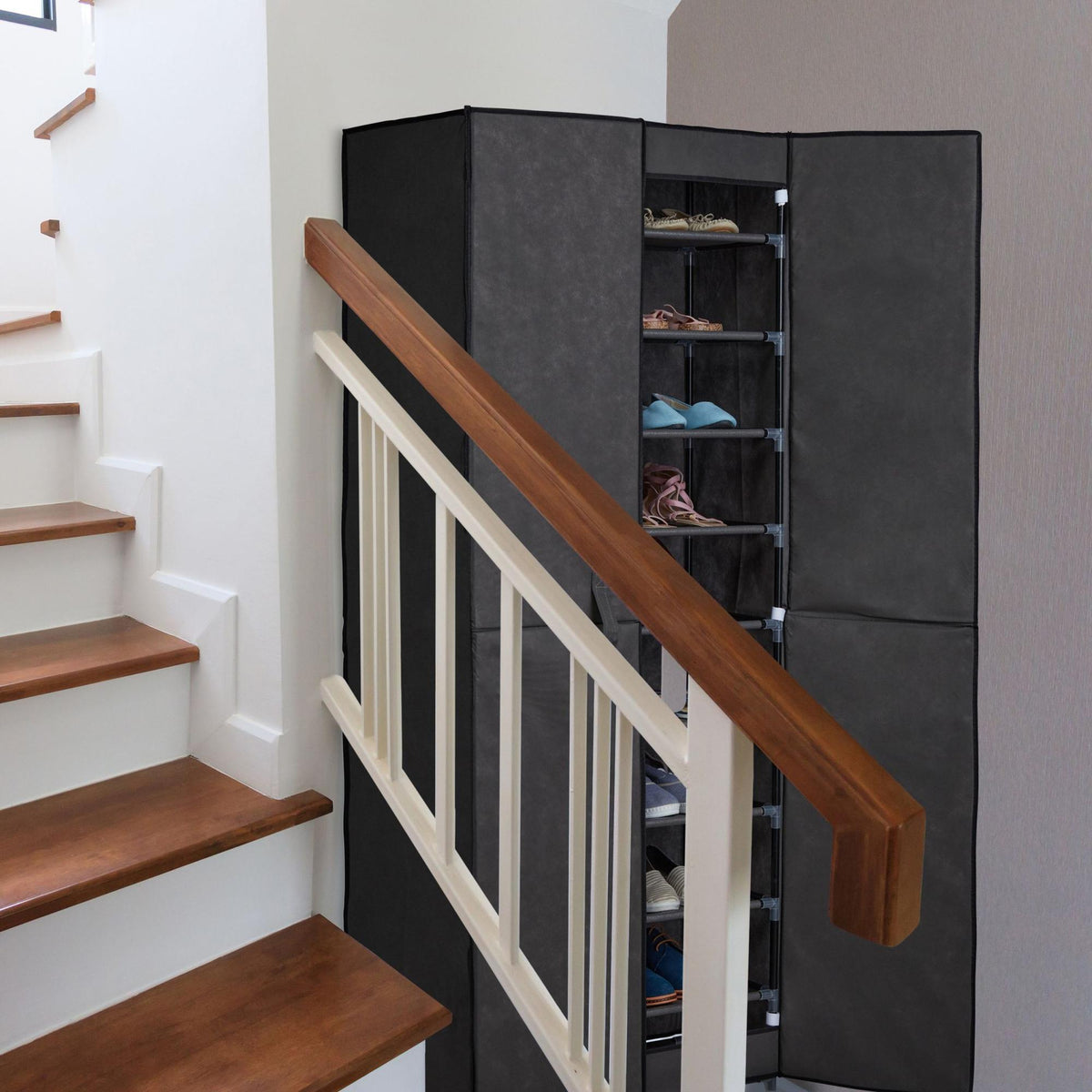 Fabric shoe cabinet for 30 pairs of shoes