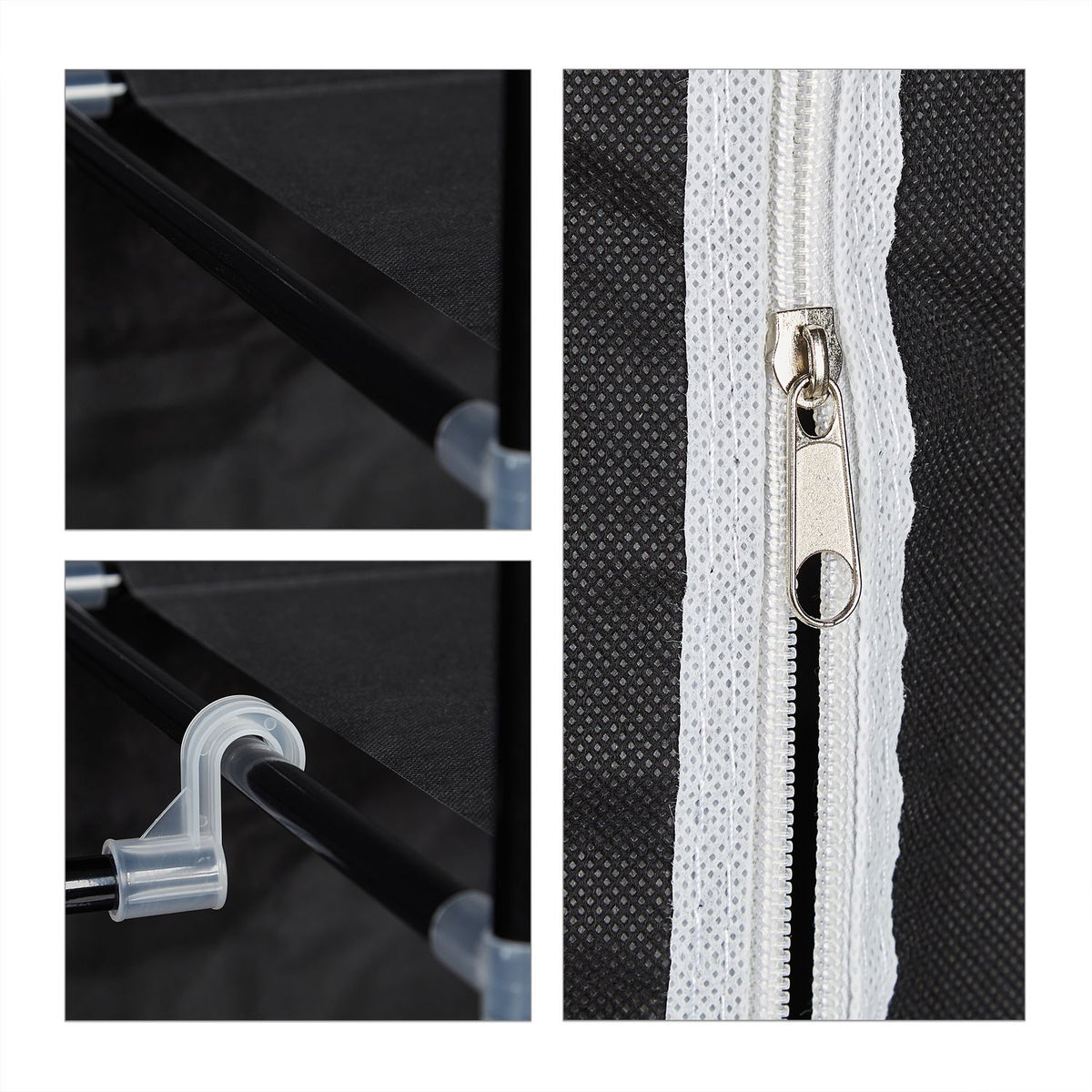Fabric wardrobe XXL with 9 shelves