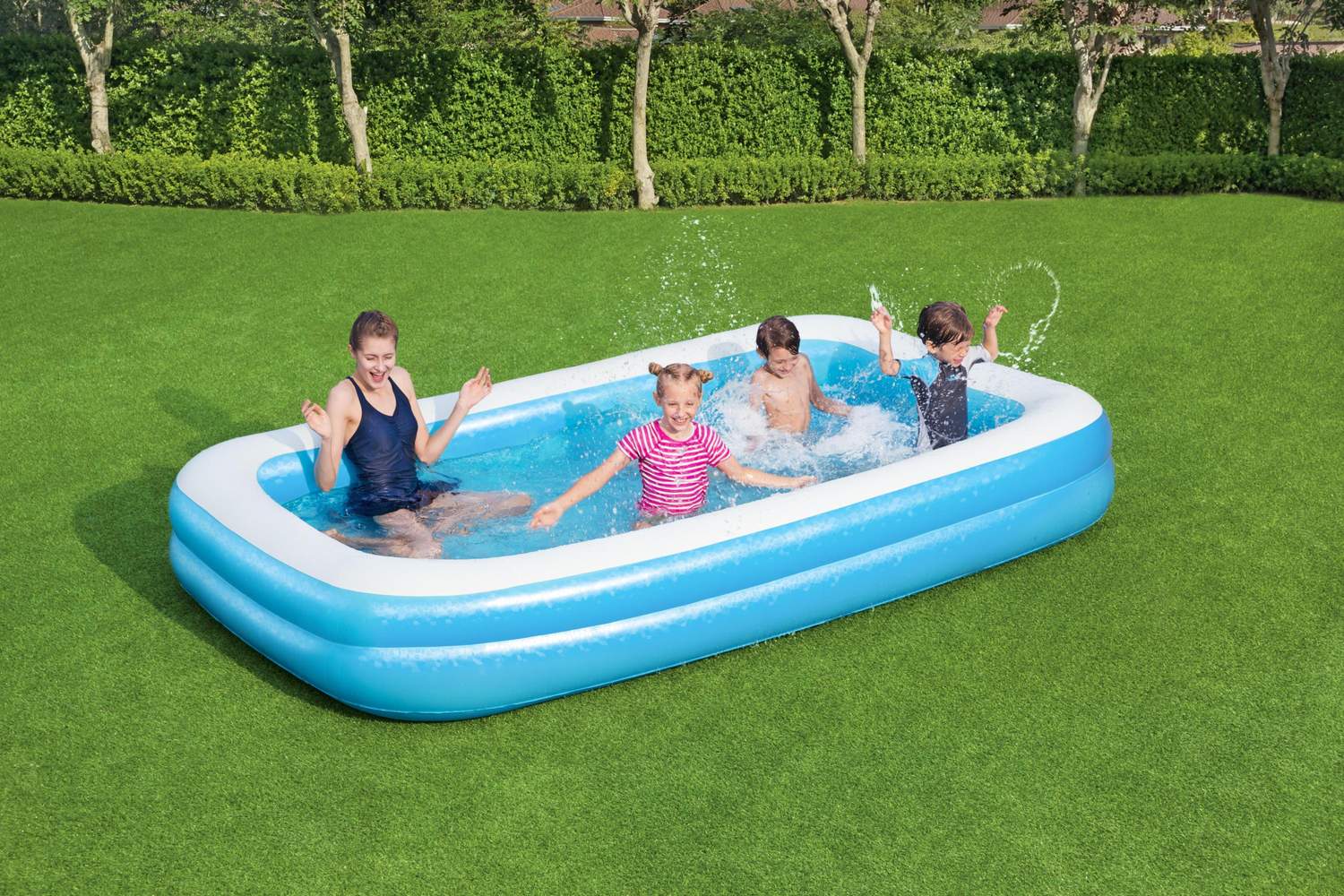 Family pool Blue Rectangular 305 x 183 x 46cm