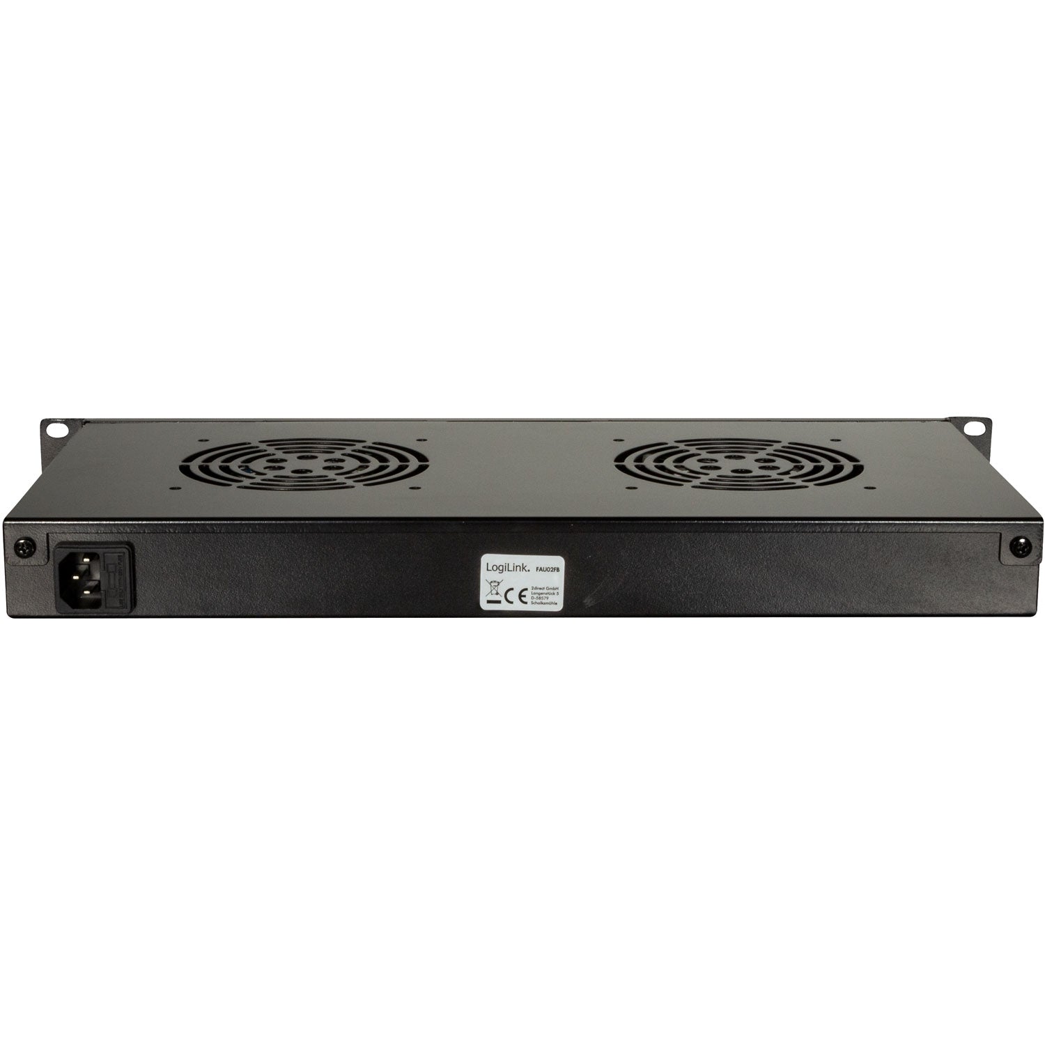 Fan unit for 19" rack 2 fans 25 dBA U1 Black