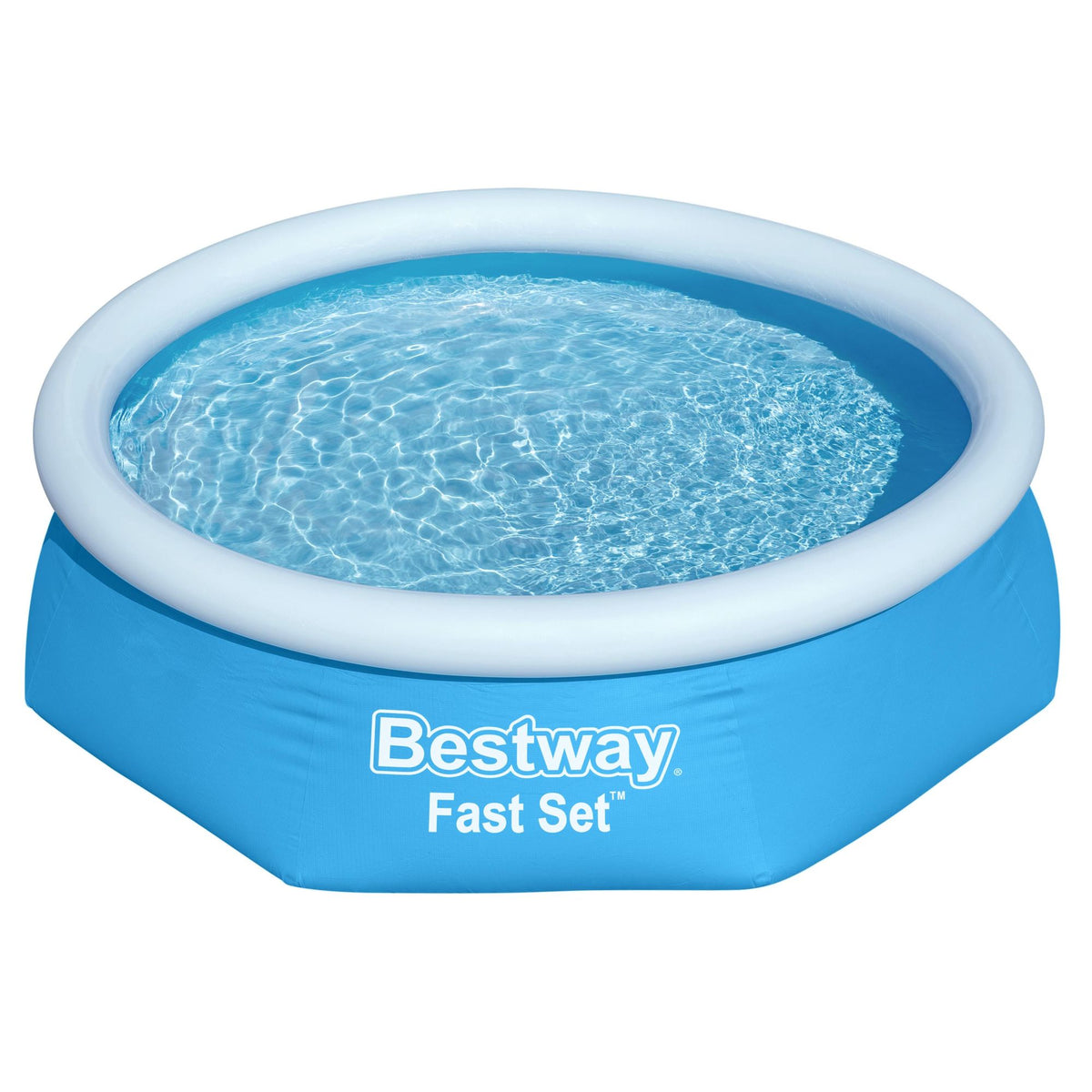 Fast Set Inflatable Pool with Pump, 2.44m x 61cm
