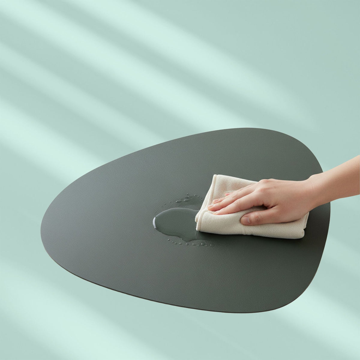 Faux Leather Placemats & Coasters Set, Reversible, 6-Pack