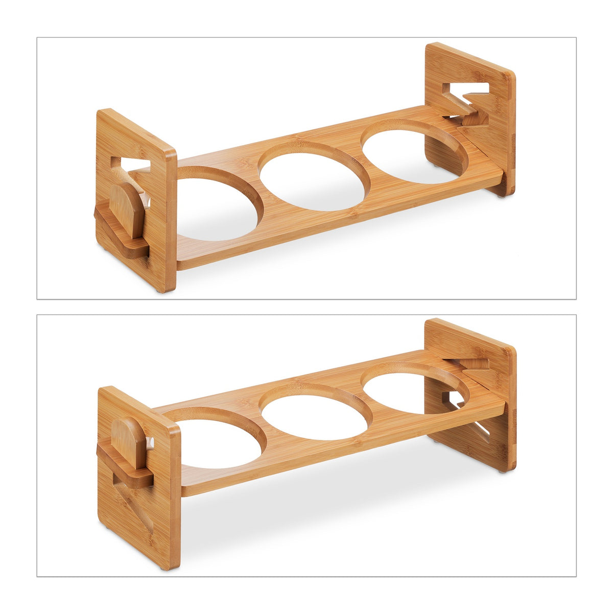 Feeding station for dogs adjustable in height